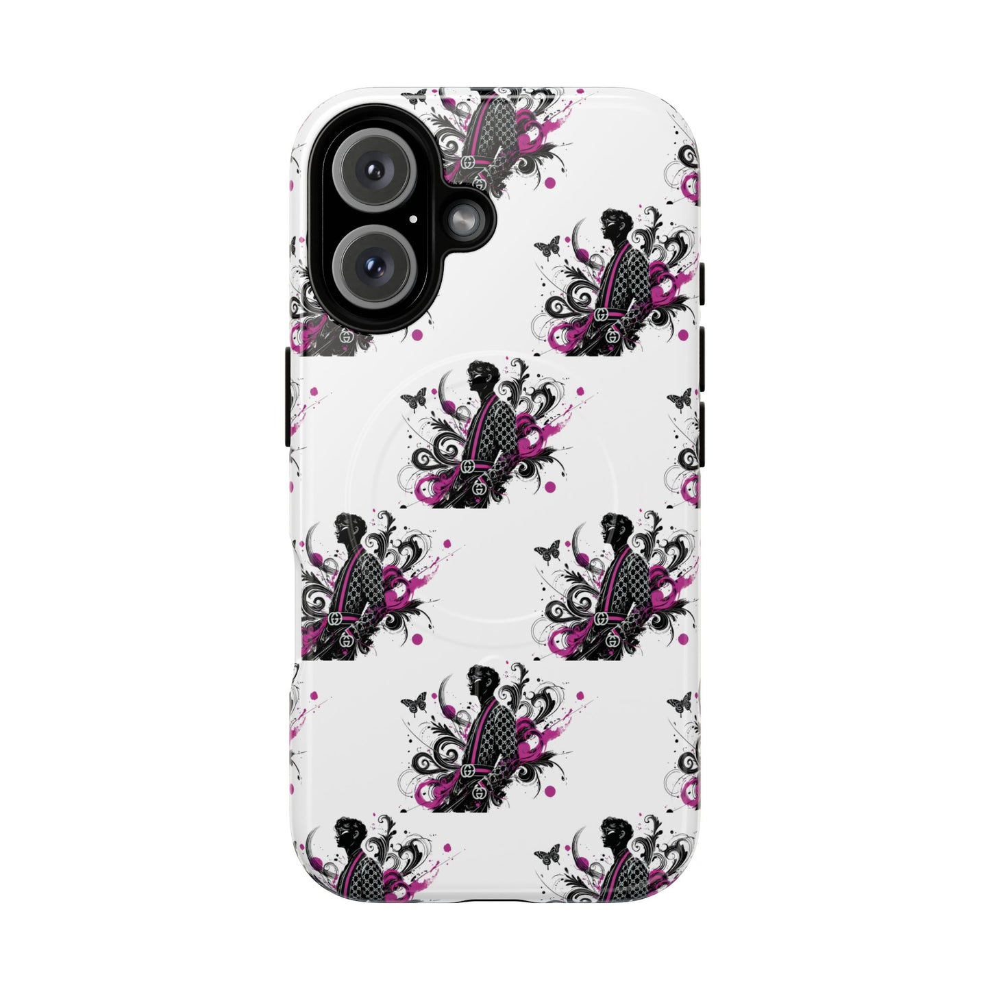 Stylish Tough Magnetic Phone Case with Vibrant Floral Design
