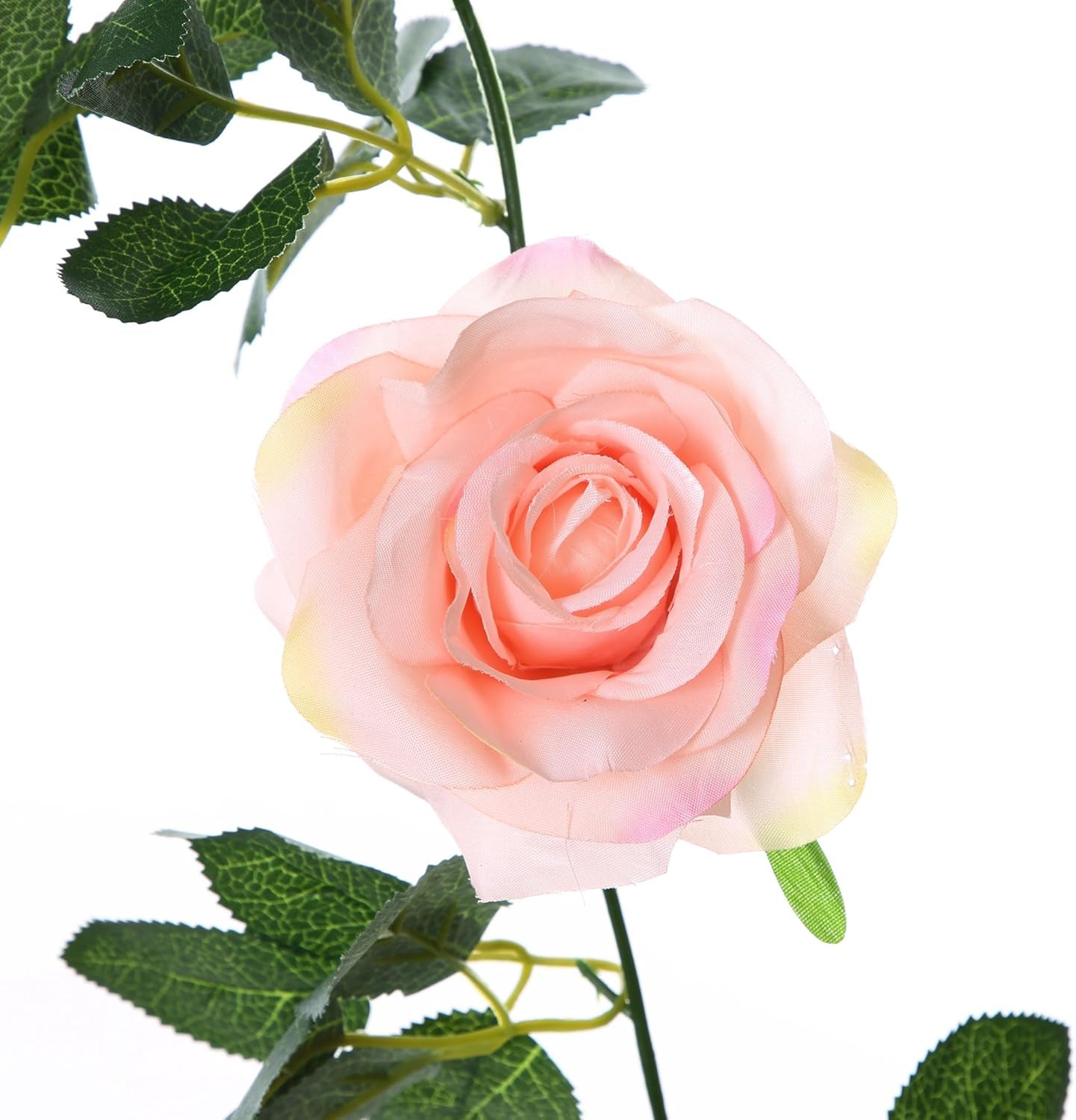 2 Pack Pink Artificial Floral Garland 13 FT Fake Rose Vine Hanging Rose Garland for Wedding Flowers Table Centerpiece Arrangement Room Baby Shower Teepee Mirror Decor