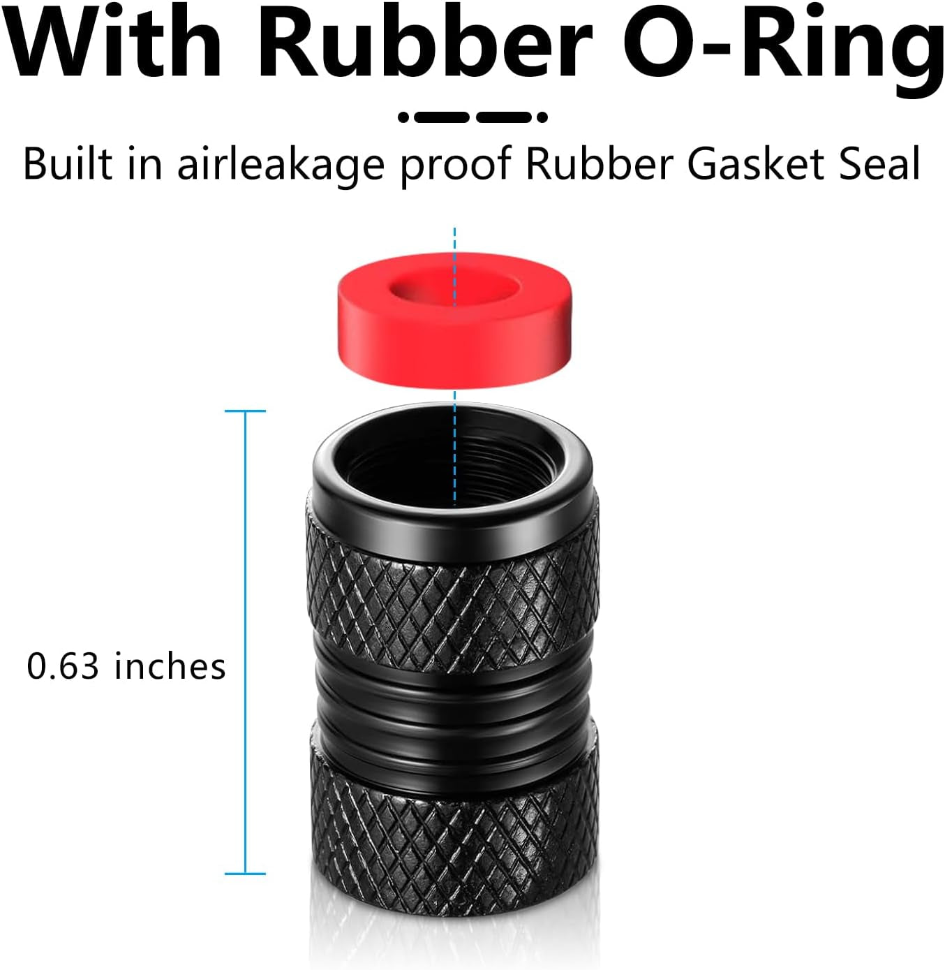 Tire Valve Stem Cap Cover for Honda Accord Civic CR-V Pilot Odyssey EX EX-L Tire Valve Caps Car Accessories 4 PCS Black
