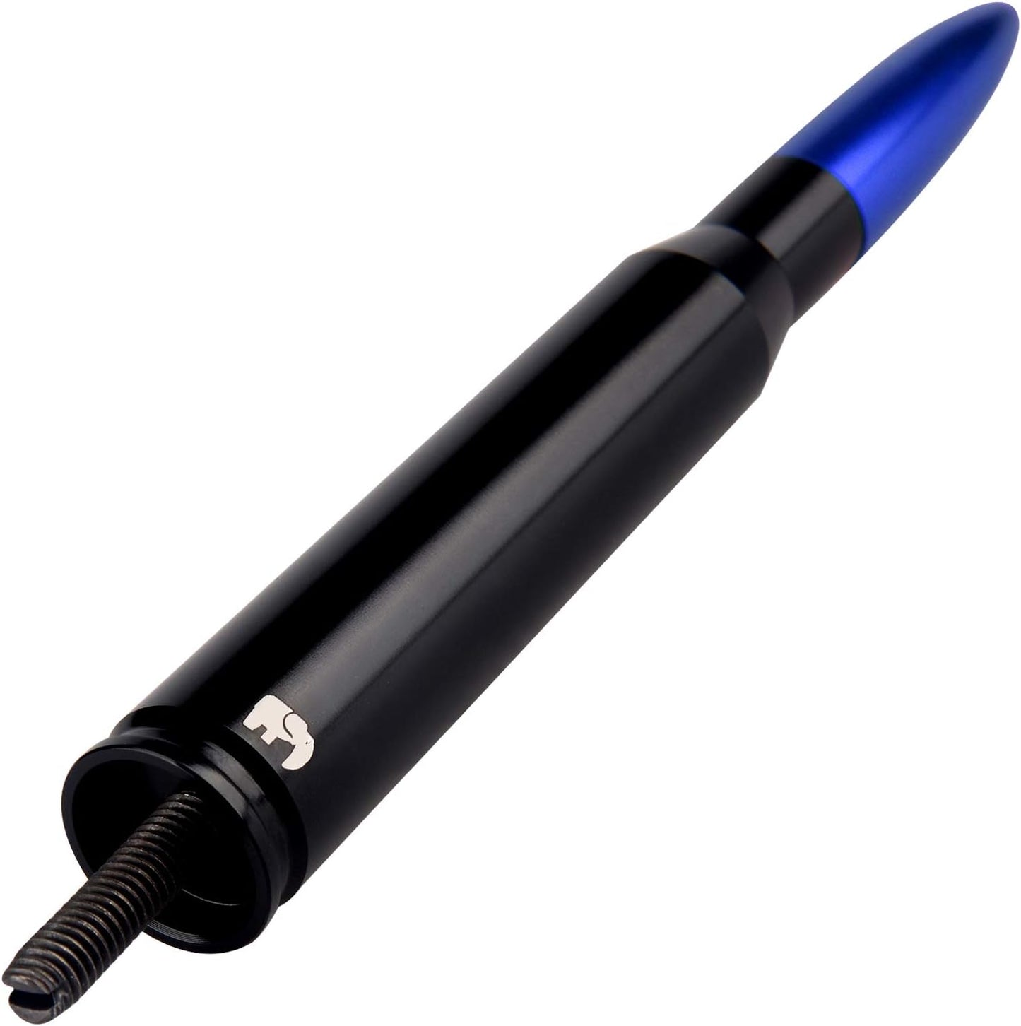 50 Cal Caliber Bullet Style Antenna, Compatible with Ford F-Series (F-150 F-250 F-350 Super Duty Ford Raptor Ranger Trucks 1997-2024) - Designed for Optimized FM/AM Reception (Silver)