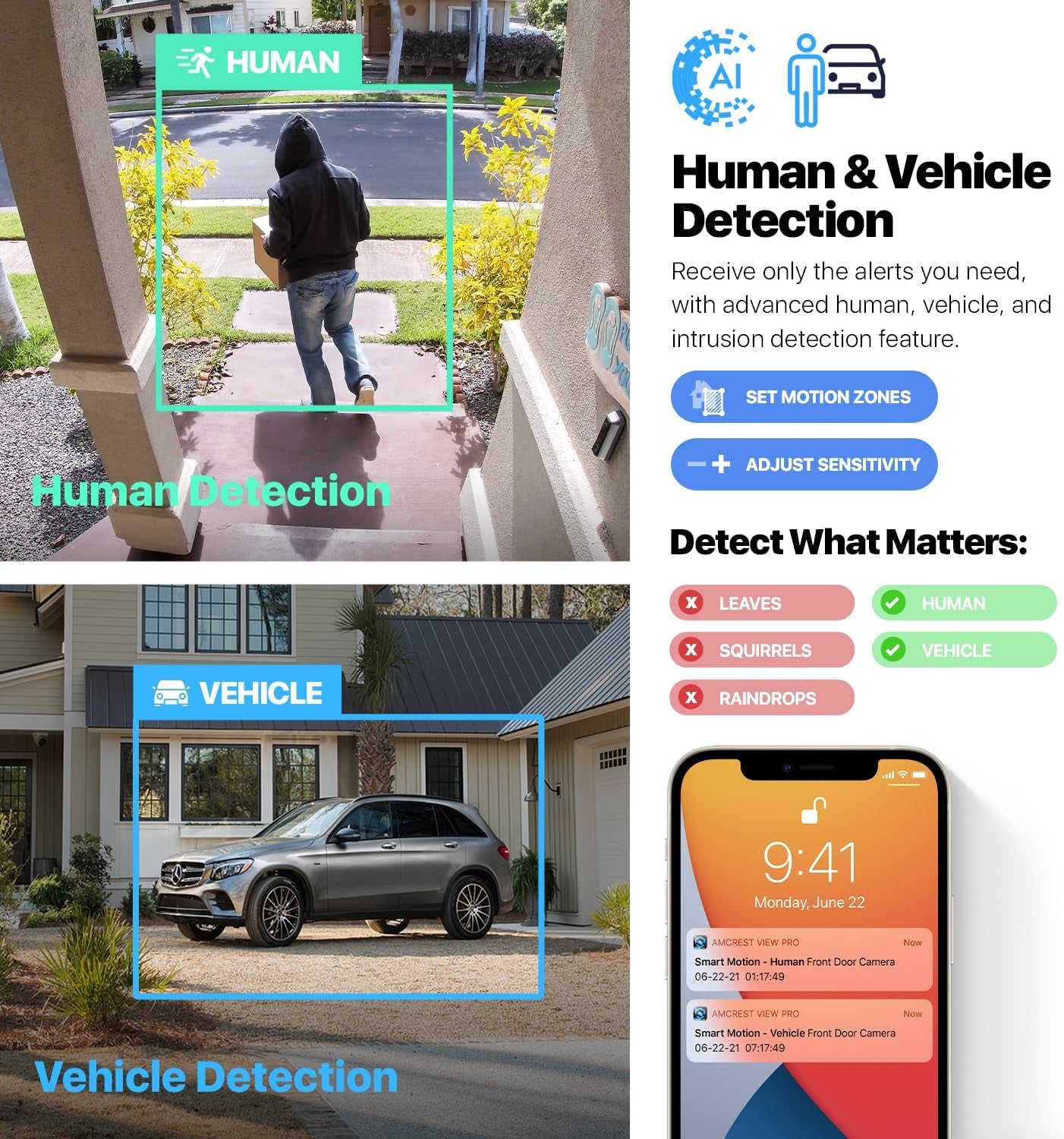 4K (8MP) IP POE Camera, Ultrahd Outdoor Bullet, 3840X2160, 98Ft Nightvision, 125° FOV, IP67, Microsd (256GB), Human & Vehicle Detection, Tripwire & Intrusion, (IP8M-2496EW-AI-V3) TRUCK DRIVER