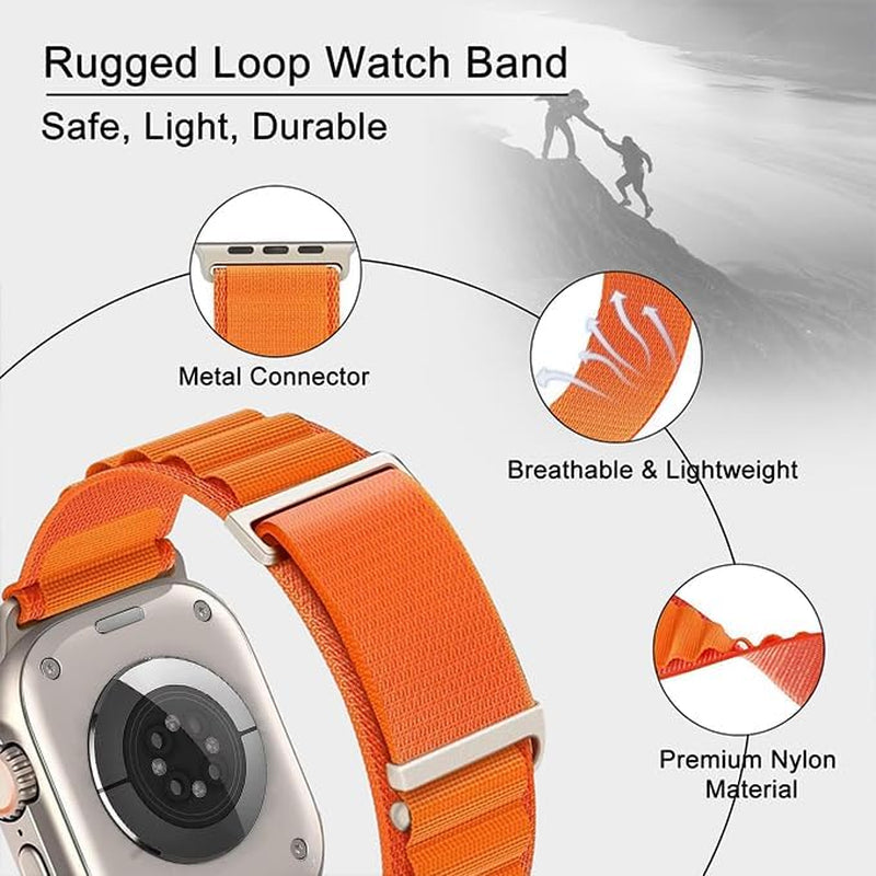 8 Pack Compatible with Apple-Watch-Ultra-Band 49Mm 46Mm 45Mm 44Mm for Men Women,Breathable Trail Loop+Alpine Loop+Ocean Band for Ultra 2/Ultra Iwatch Serie 10 9 8 7 6 SE 5 4 3 2 1