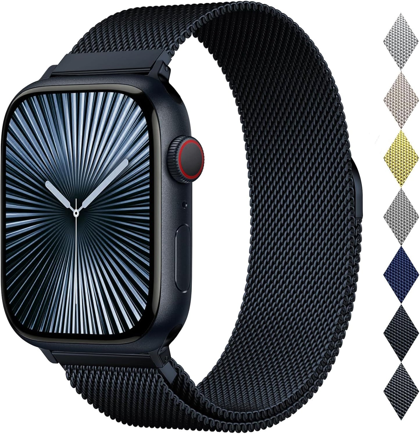 Stainless Steel Milanese Loop Compatible with Apple Watch Band 46Mm 42Mm 44Mm 45Mm 49Mm 38Mm 40Mm 41Mm Men and Women, Mesh Loop Magnetic Clasp Replacement for Iwatch Bands Ultra Series 10 9 8 7 SE 6 5 4 3 2 1