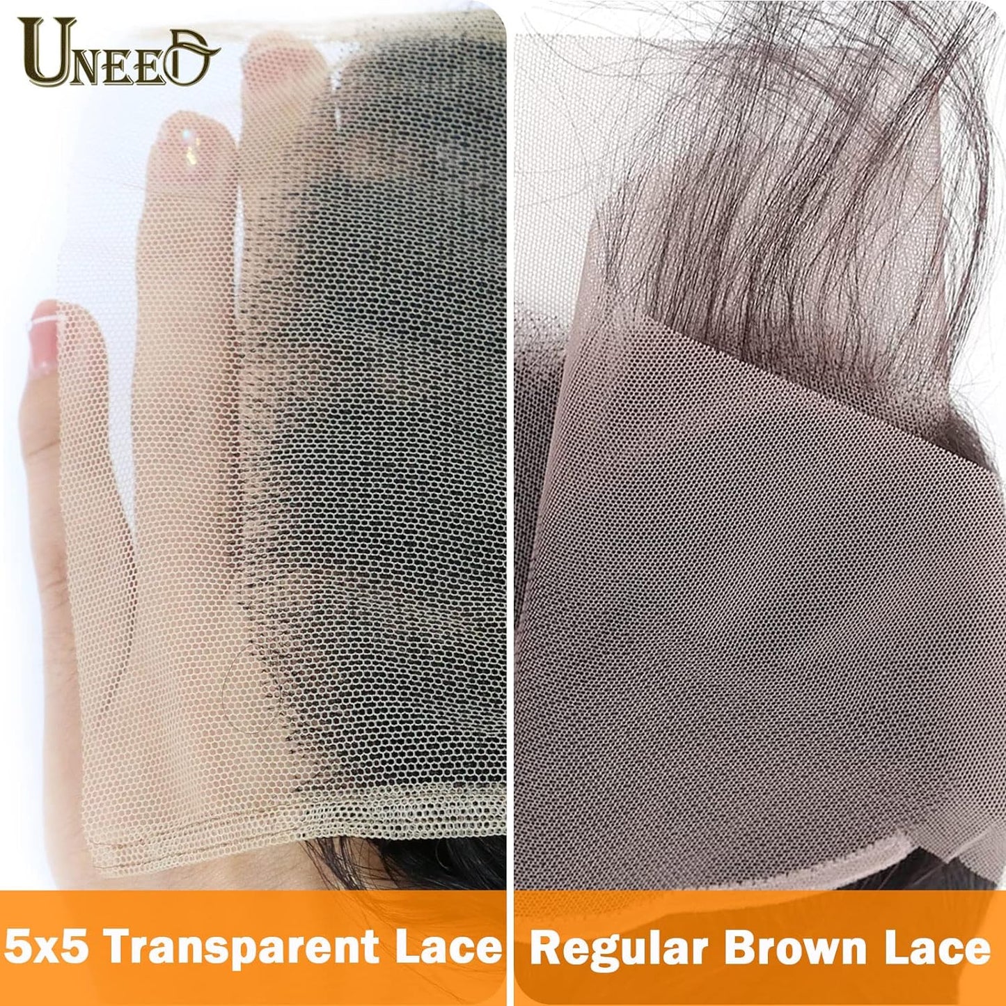 5X5 HD Lace Closure Human Hair Deep Wave Closure 12A Invisible Ultra-Thin HD Lace Closure Brazilian Virgin Remy Human Hair Pre Plucked with Baby Hair Natural Black Color (16 Inch)