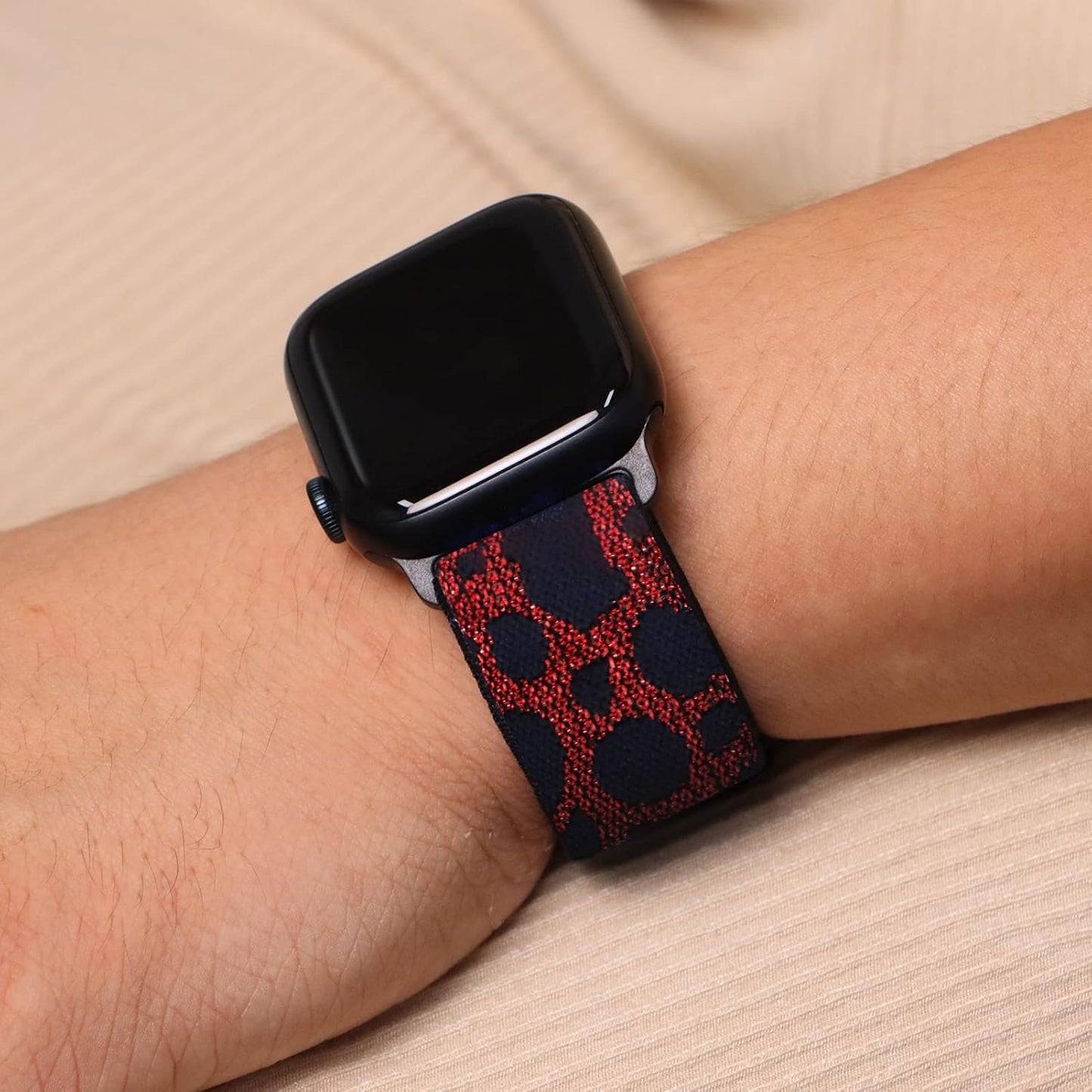 Stretchy Nylon Solo Loop Band Compatible with Apple Watch Band 49/45/44/42Mm 38/40/41Mm, Adjustable Braided Sport Elastic Wristbands Women Men Strap for Iwatch Series Ultra SE 8/7/6/5/4/3/2/1