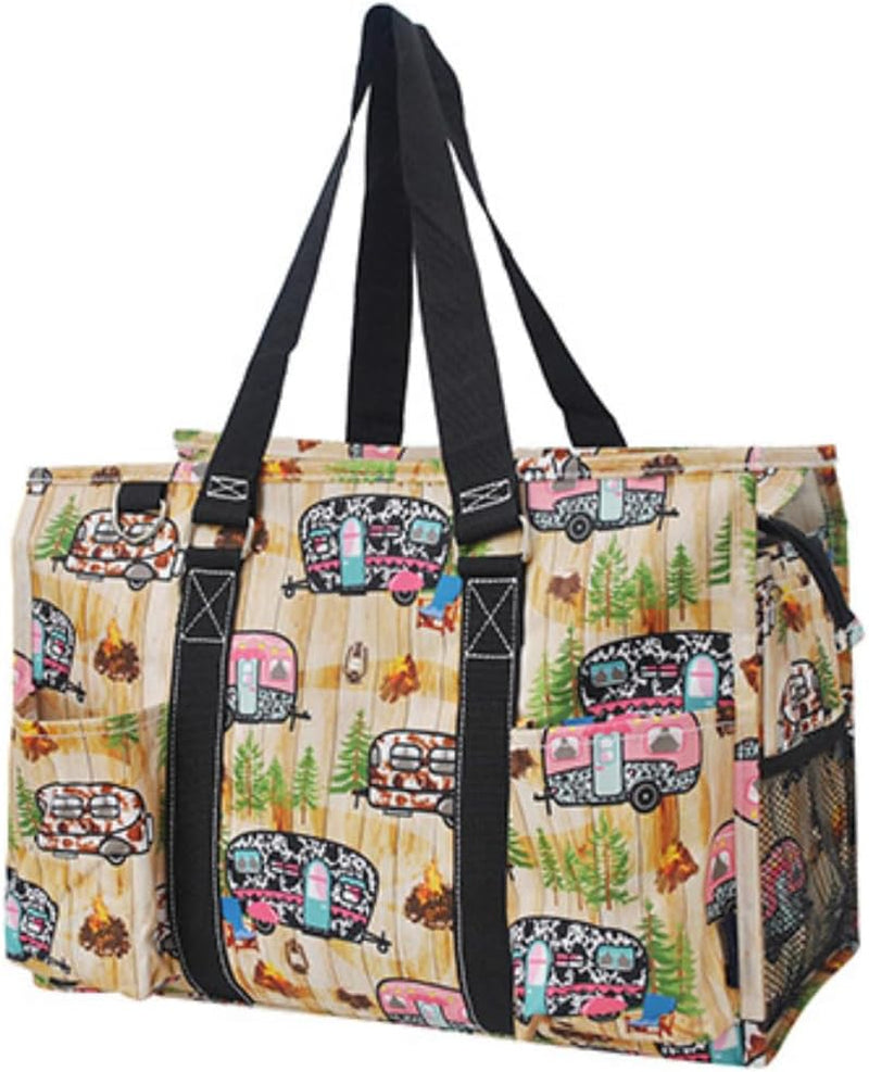 Utility Water Resistant Tote Bag, Top Zipper Closure, Perfect Gifts for Working Women, Nurses, Gym Bag