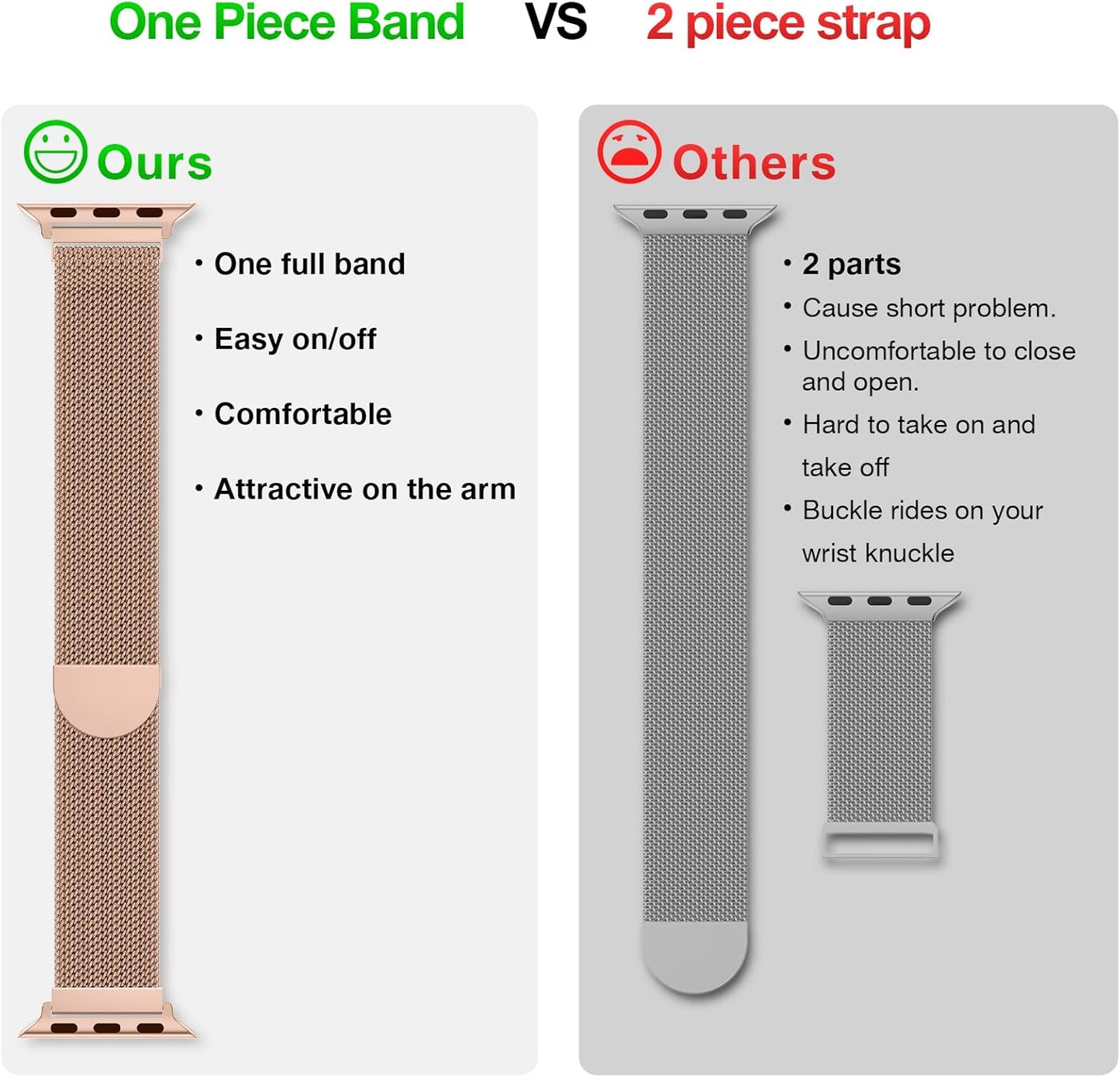 Mesh Metal Loop Compatible with Apple Watch Band 40Mm 41Mm 38Mm 44Mm 45Mm 49Mm Series Ultra SE 9 8 7 6 5 4 3 2 1 Women Men, Stainless Steel Strap with Magnetic Clasp for Iwatch Bands