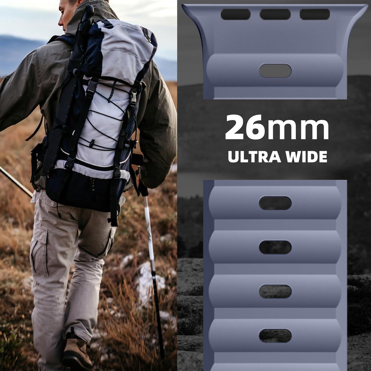 Sport Bands Compatible with Apple Watch Ultra 2/Ultra Band, Compatible with Apple Watch Bands for Men 49Mm 45Mm 44Mm 42Mm, Soft Silicone Waterproof Strap for Iwatch Series 9 8 7 6 5 4 SE 3 2 1