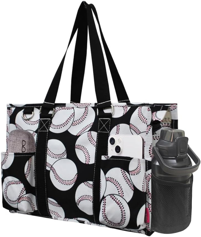 Utility Water Resistant Tote Bag, Top Zipper Closure, Perfect Gifts for Working Women, Nurses, Gym Bag