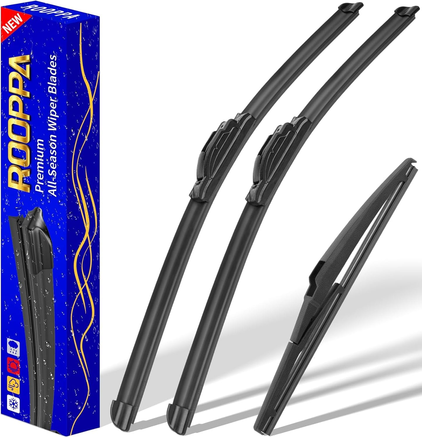 3 Wipers Replacement for 2012-2016 Honda CRV CR-V, Windshield Wiper Blades Original Equipment Replacement - 26"/16"/13" (Set of 3) U/J HOOK