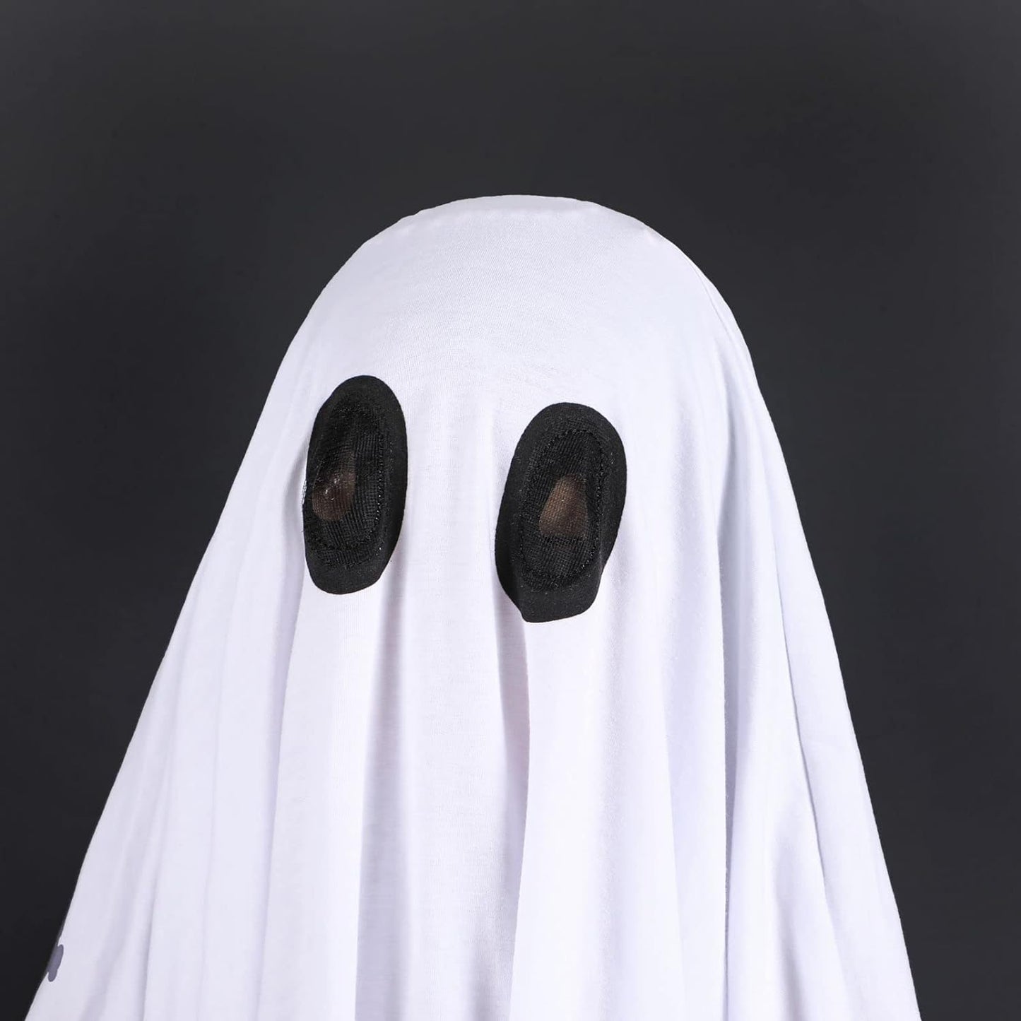 Unisex Kid Ghost Costume Girl Halloween Fancy Dress Cosplay Boy White Boo Ghost Cloak Child Spooky Trick-Or-Treating(White,M)