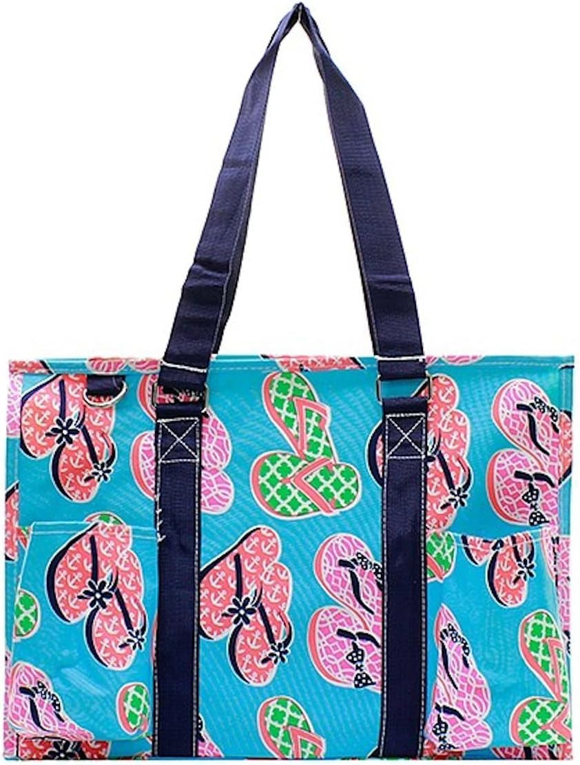 Utility Water Resistant Tote Bag, Top Zipper Closure, Perfect Gifts for Working Women, Nurses, Gym Bag