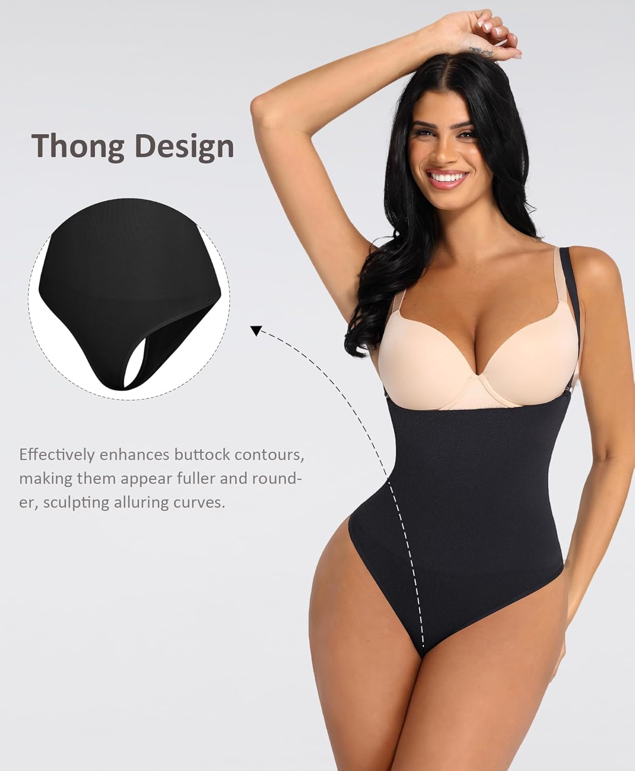 Thong Shapewear for Women Tummy Control Seamless Body Shaper High Waisted Panties Slimming Underwear