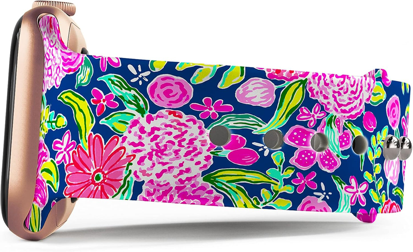 Floral Watch Band - Compatible with Iwatch Bands 45Mm 44Mm 42Mm 41Mm 40Mm 38Mm Band Replacement for Iwatch Series 9 8 7 6 5 4 3 2 1 Se