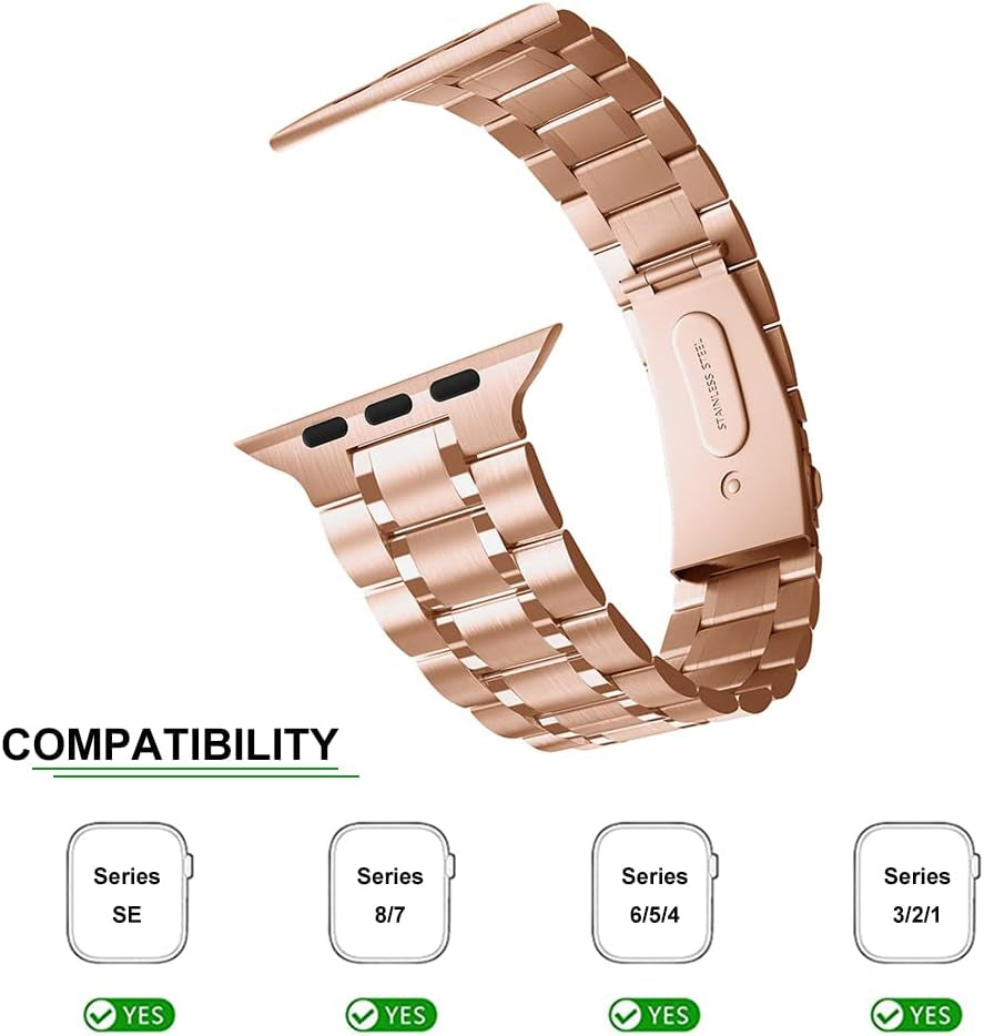 Compatible with Apple Watch Band 38Mm 40Mm 41Mm Women Men, Metal for Iwatch Band Series 9/8/7/6/5/4/3/2/1/SE