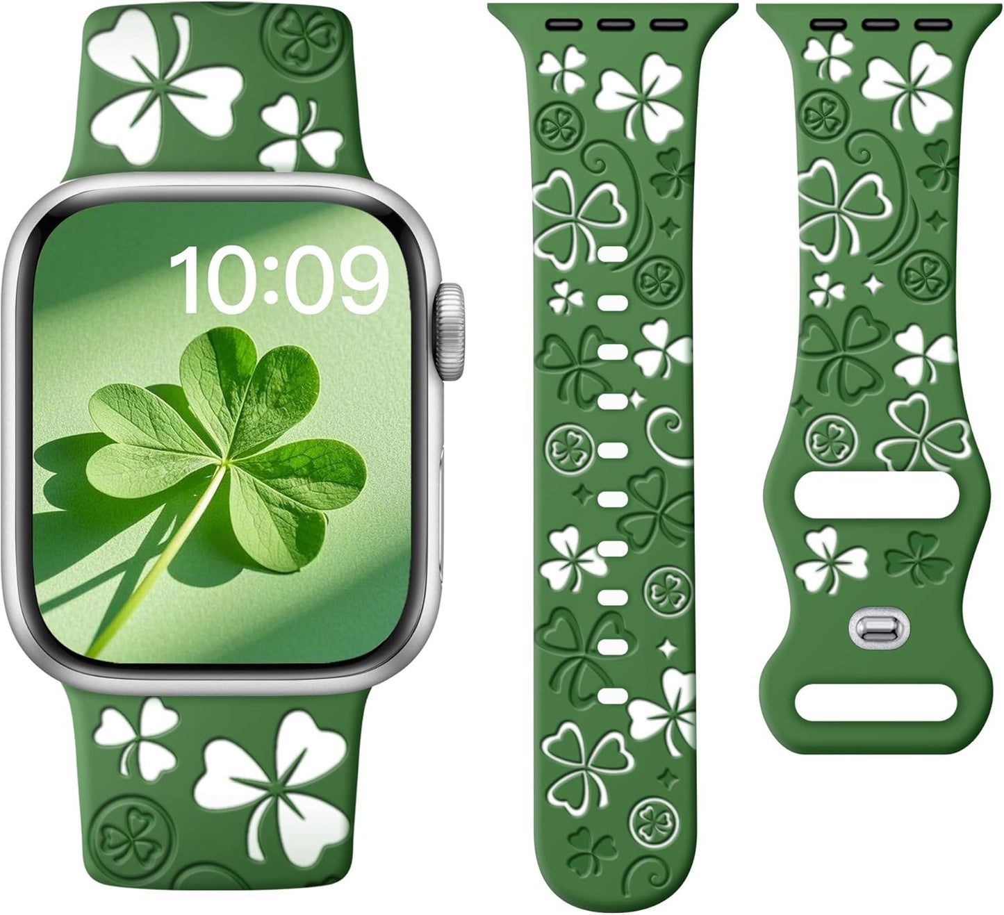 Easter Apple Watch Bands for Women Men 41Mm 42Mm 44Mm 45Mm 46Mm 49Mm 38Mm 40Mm,Soft Silicone Holiday Strap Easter Apple Watch Band for Apple Watch Series 10 9 SE 8 7 6 5 4 3 2 1 Ultra 2 1-Easter Rabbits & Eggs