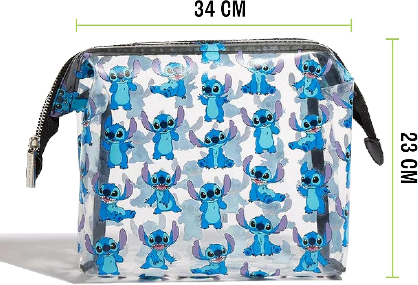 Wash Bag - Disney Lilo and Stitch Toiletry Bag, Clear Makeup Bag, Ideal for Cosmetics Travel Accessories, Cute Toiletries Essentials Bag for Women, Girls and Kids Designed in London UK