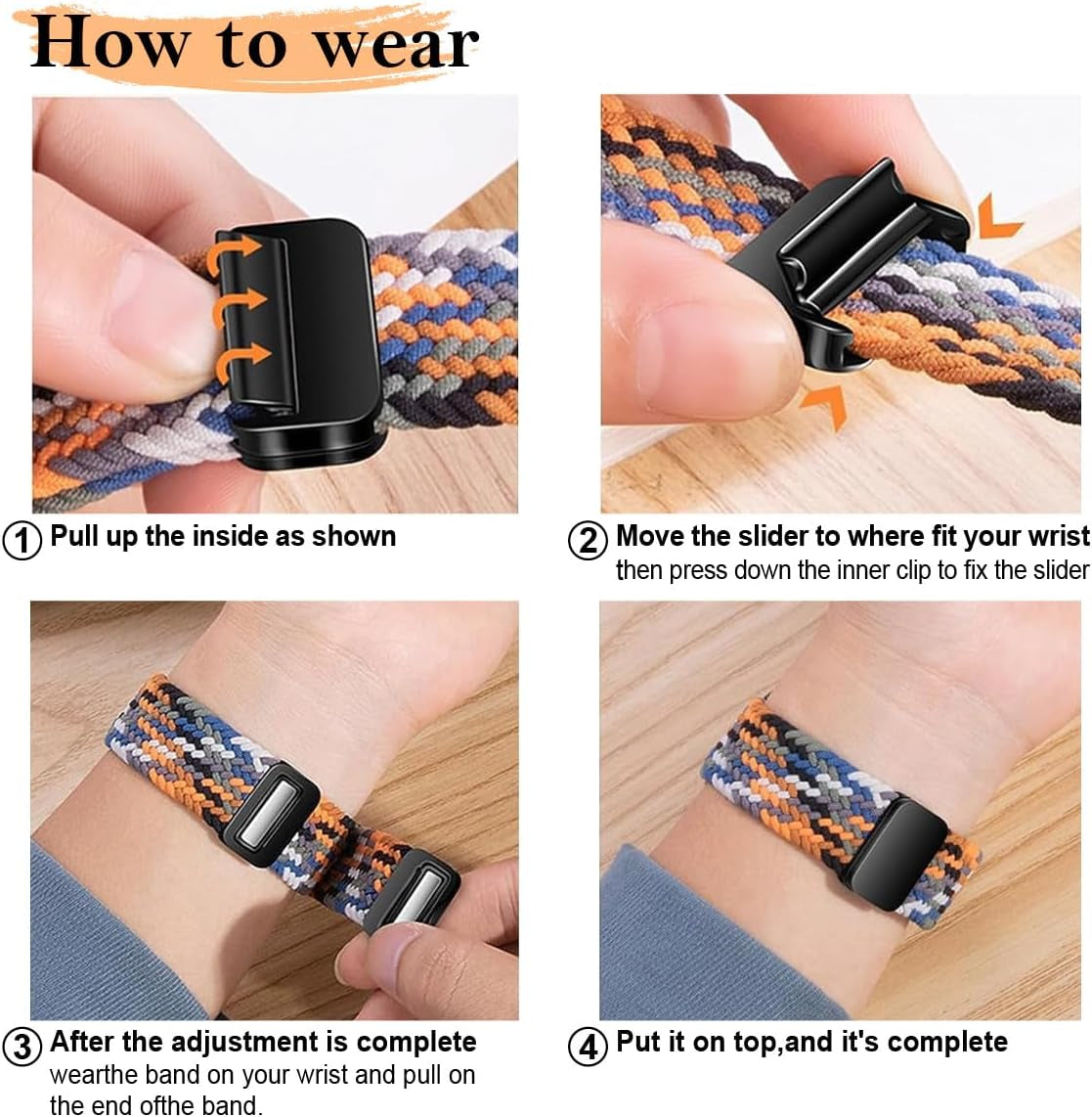Magnetic Braided Stretchy Loop - Compatible with Apple Watch Band 42Mm 46Mm 40Mm 41Mm 44Mm 45Mm 38Mm Ultra/2 49Mm Women Men,Elastic Woven Fabric Nylon Strap for Iwatch Ultra Series 10 9 8 7 6 5 4 3 SE