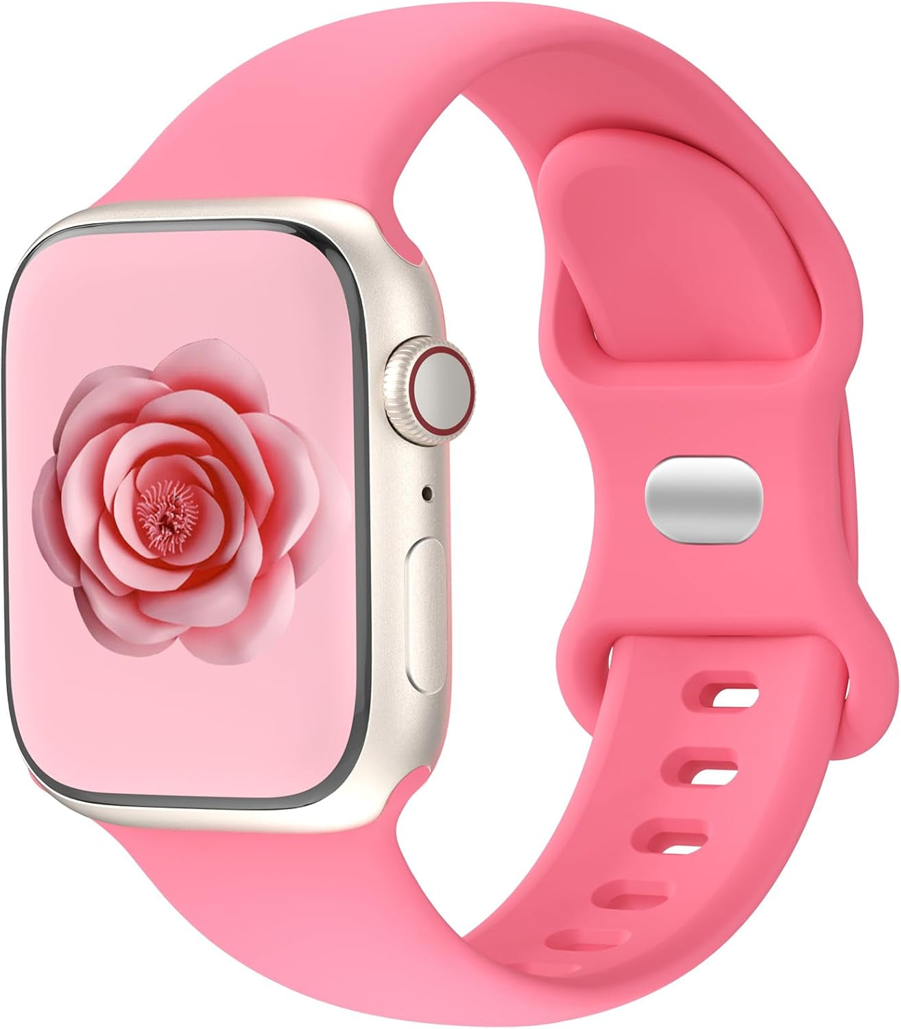 Sport Band Compatible with Apple Watch Bands 38Mm 40Mm 41Mm 42Mm 44Mm 45Mm 46Mm 49Mm, Soft Silicone Waterproof Strap Wristband for Iwatch Ultra Series 10 9 8 SE 7 6 5 4 3 2 1 Women Men