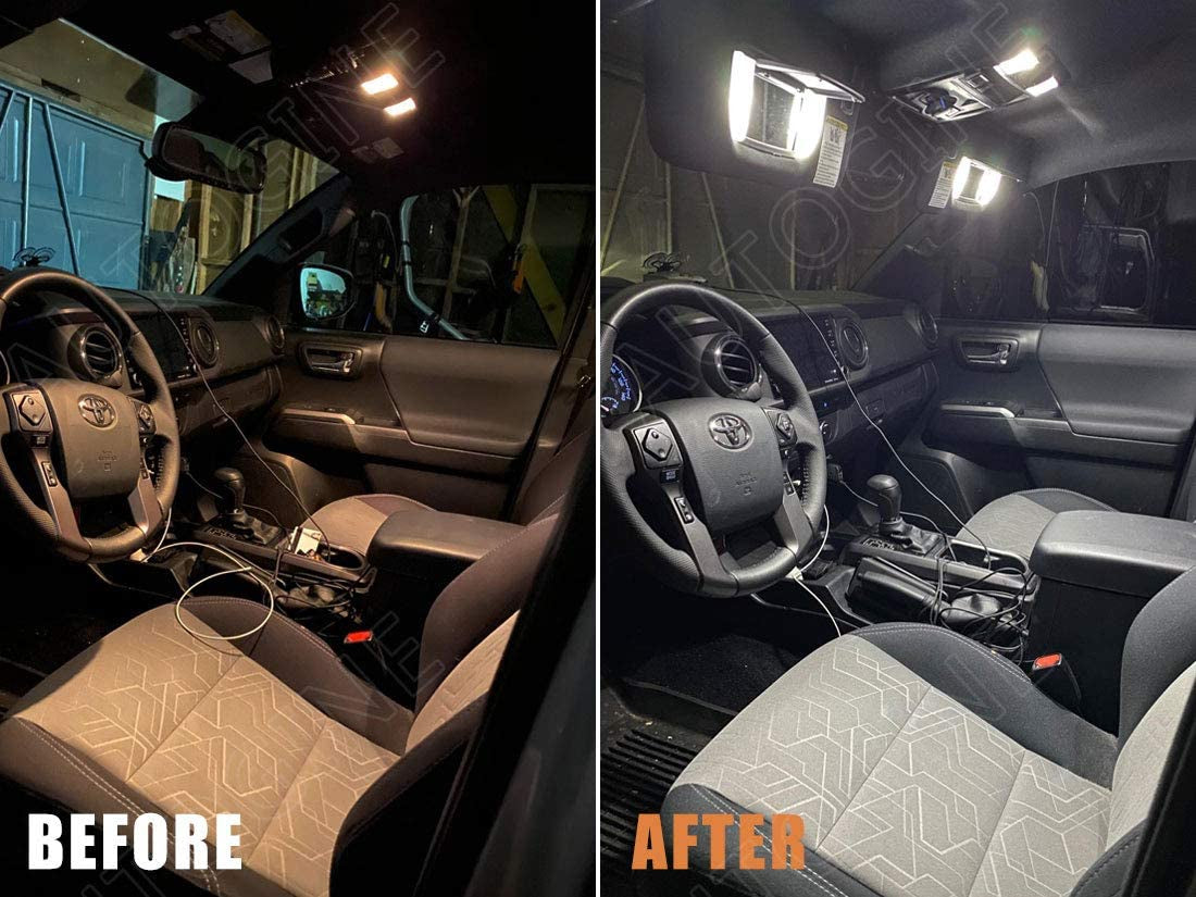 White LED Interior Lights Kit for Toyota RAV4 2016 2017 2018 2019 2020 2021 2022 Super Bright 6000K Interior LED Lights Bulbs Package + Install Tool