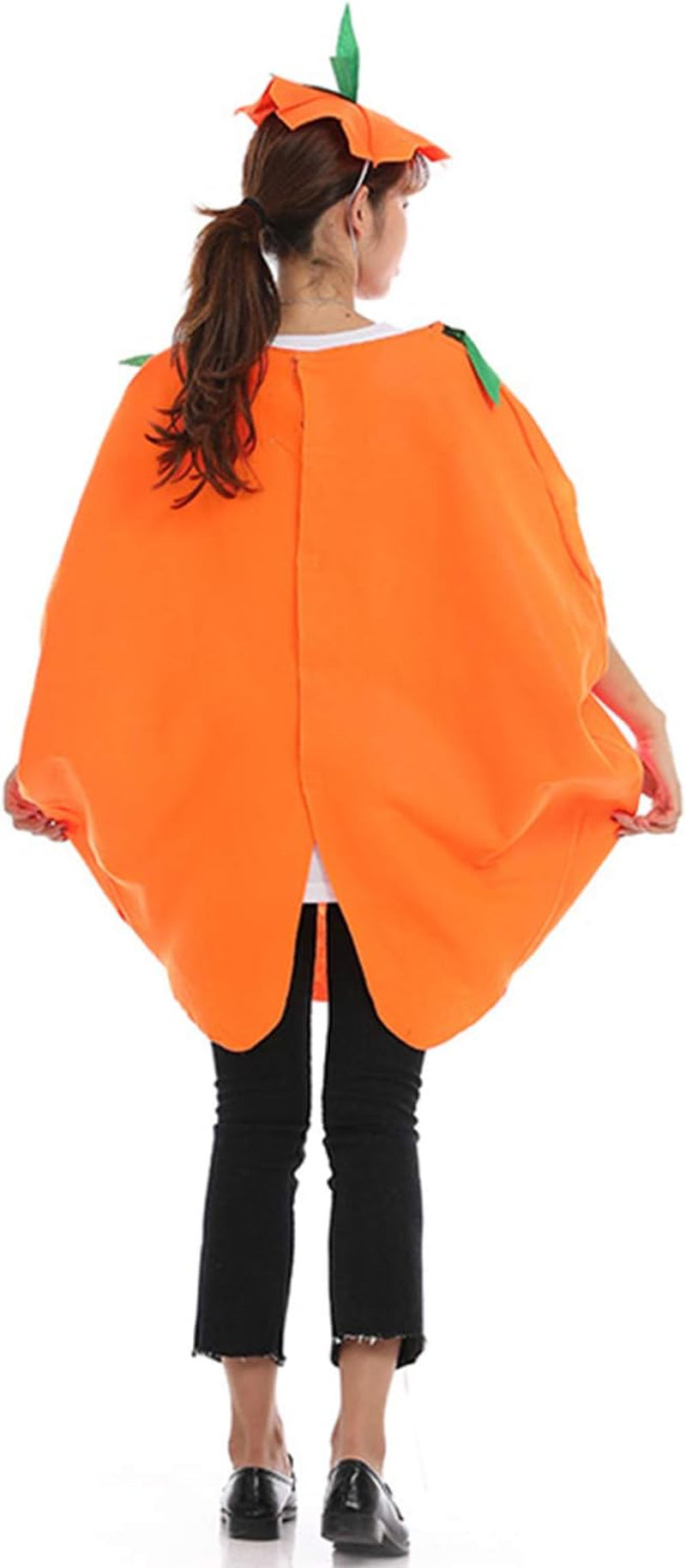 4Pcs Unisex Adult Halloween Pumpkin Costume Funny Halloween Costumes Orange Pumpkin Cosplay Party Clothes