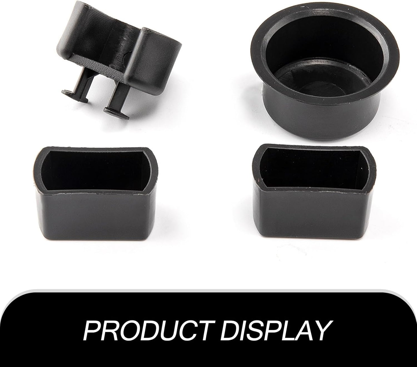 4 PCS Car Tailgate Hinge Pivot Bushing Kit, ABS 3 Specs Backsplash Insert for Left and Right Bed and Door Sides, Direct Replacement Accessory, Compatible with Dodge Ram Ford F-Series (Black)