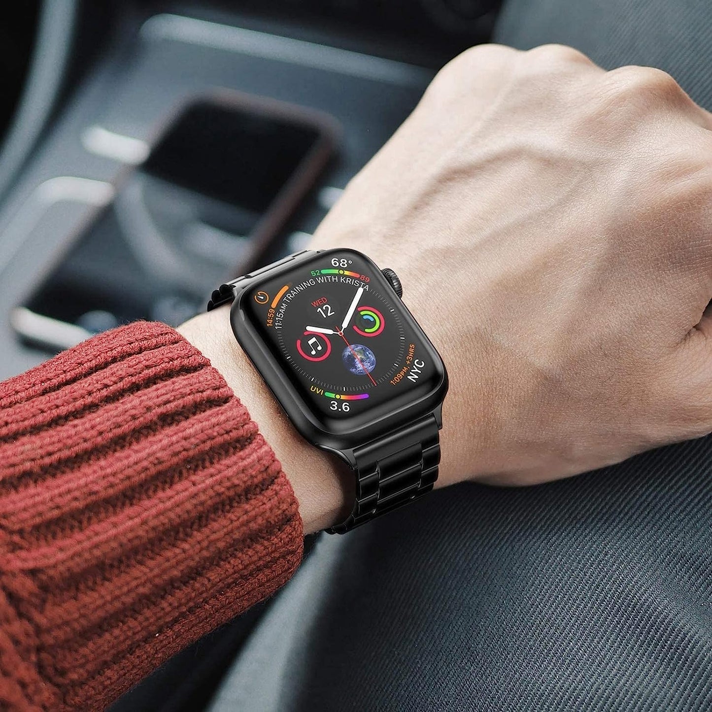 Metal Band Compatible with Apple Watch Bands for Men & Women 49Mm 45Mm 44Mm 42Mm 41Mm 40Mm 38Mm, Business Stainless Steel Strap for Iwatch Bands Ultra 2, SE, Ultra Series 10 9 8 7 6 5 4 3 2 1