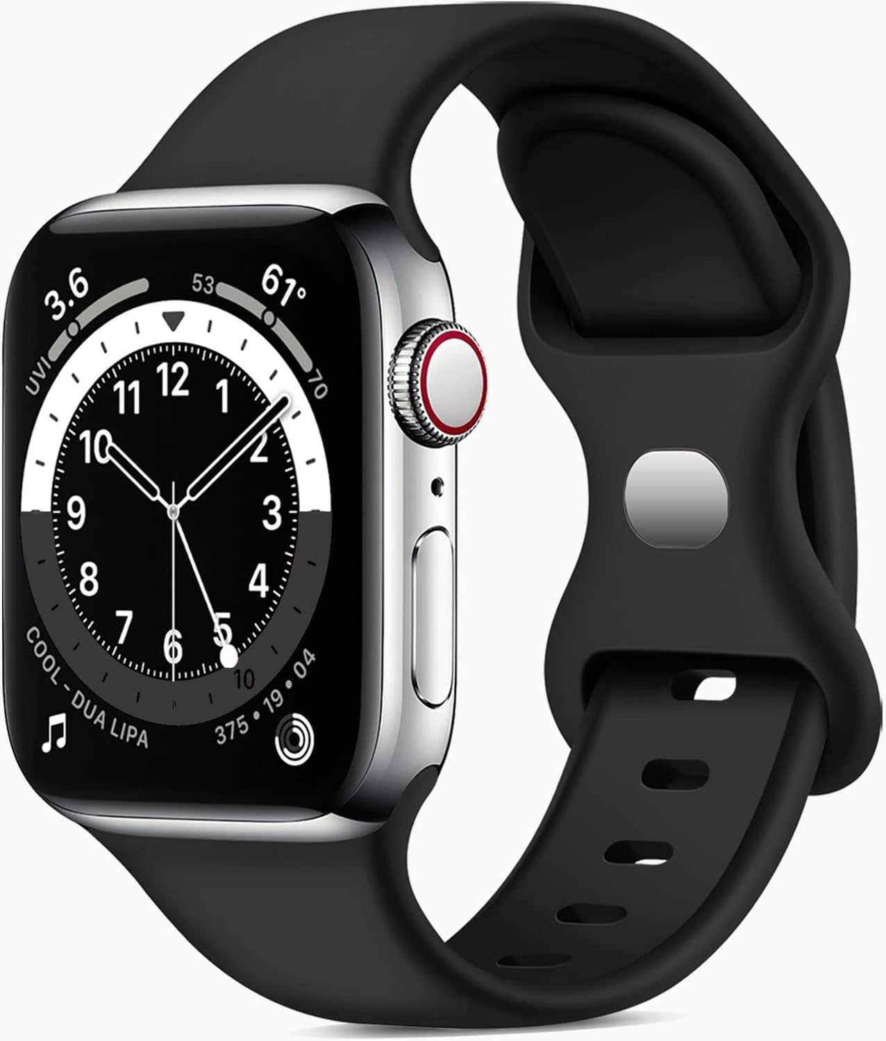 Compatible-With Apple Watch Straps - 2Pcs Silicone Apple Watch Straps 38Mm 40Mm 41Mm 42Mm 44Mm 45Mm 49Mm, Sports Watchband for Women Men, Replacement for Iwatch Ultra 8 Se 7 6 5 4 3 2 1
