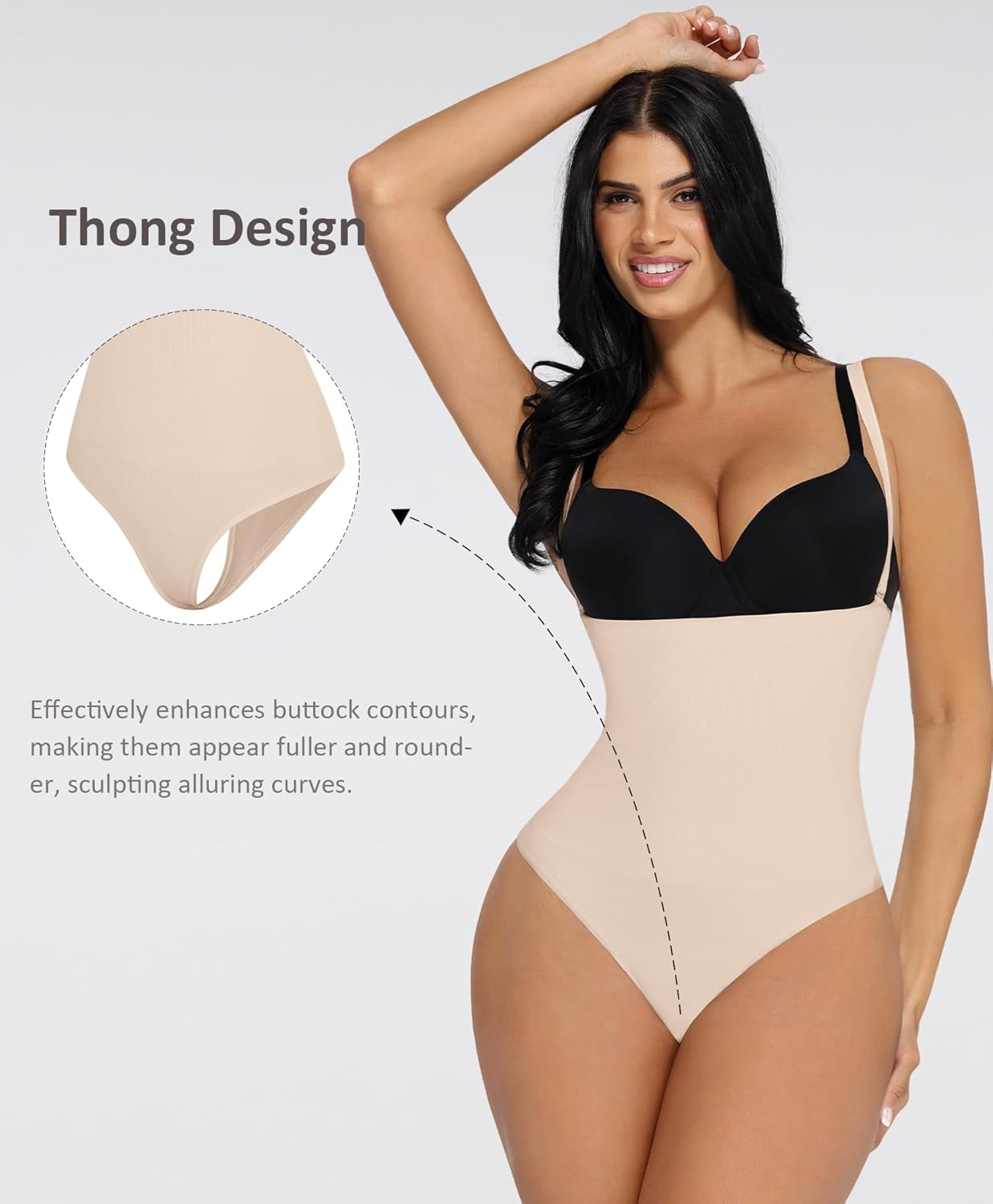 Thong Shapewear for Women Tummy Control Seamless Body Shaper High Waisted Panties Slimming Underwear