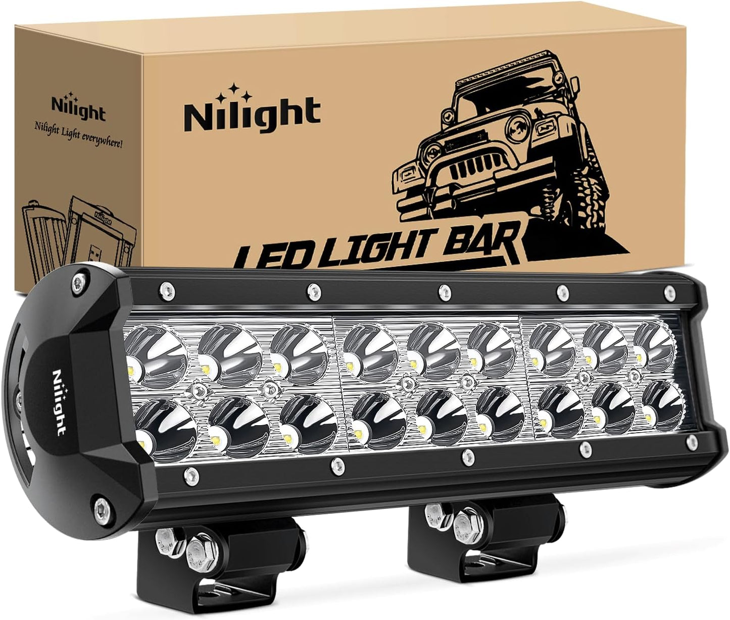 - 60005C-A 20Inch 126W Spot Flood Combo Led Light Bar off Road Lights Boat Lighting Fog Light Driving Lights LED Work Light for Trucks, 2 Years Warranty