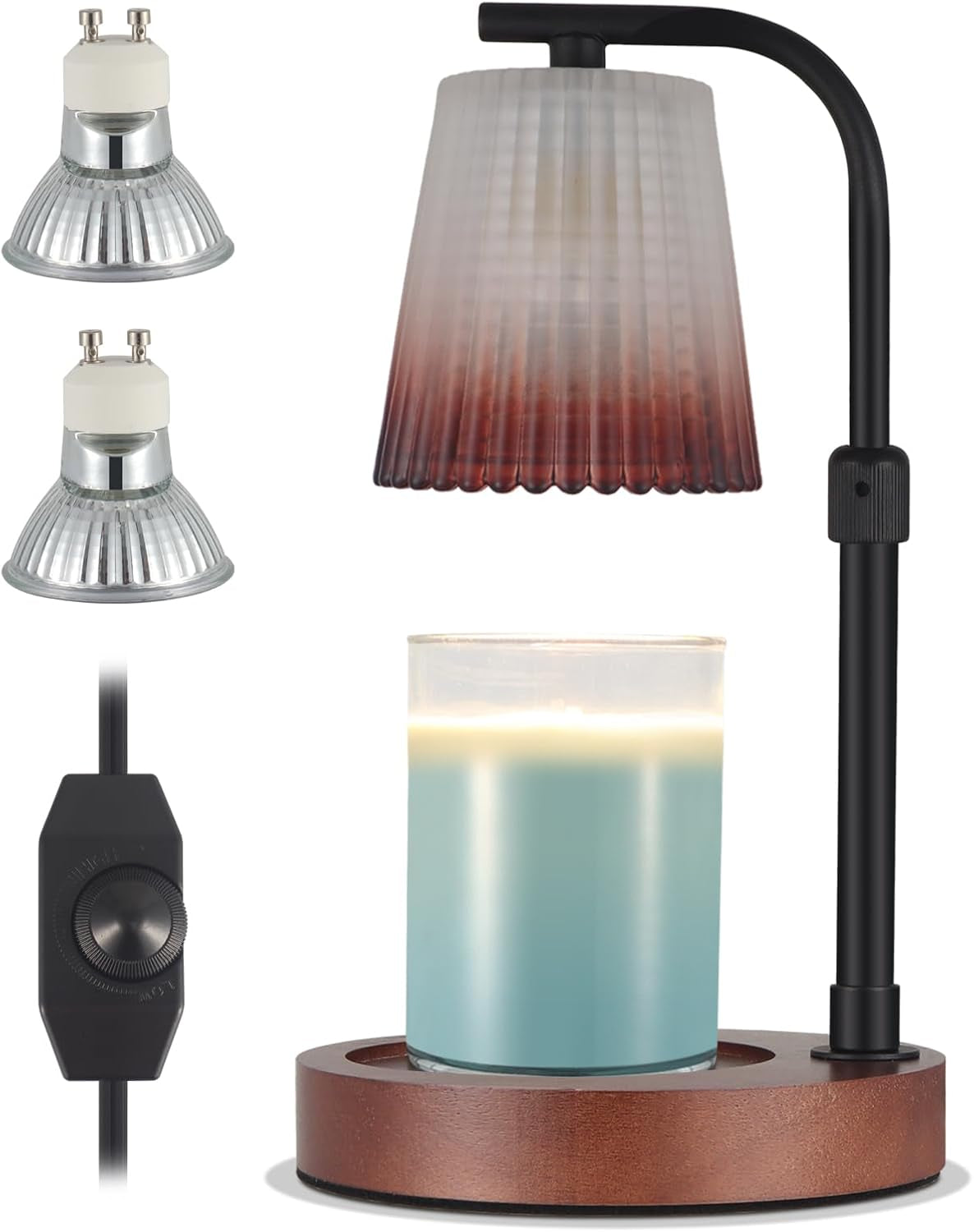 Dimmable Candle Warmer Lamp with Timer, Electric Wax Melt Warmer, Lamp Candle Warmer for Jar Scented Candles Mothers Day Birthday Gifts for Women Mom Grandma, Home Offices Decor Light(Diamond White)