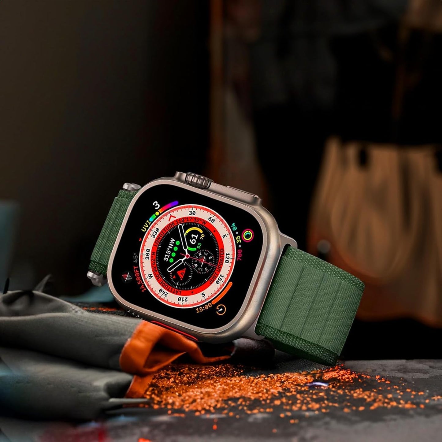 Alpine Loop Nylon Band - Compatible with Apple Watch Ultra 2/Ultra Band 49Mm 45Mm 44Mm 42Mm for Men Women, Adjustable with Metal C-Hook Strap for Iwatch Ultra 2, Iwatch Ultra Series SE 9/8/7/6/5/4/3