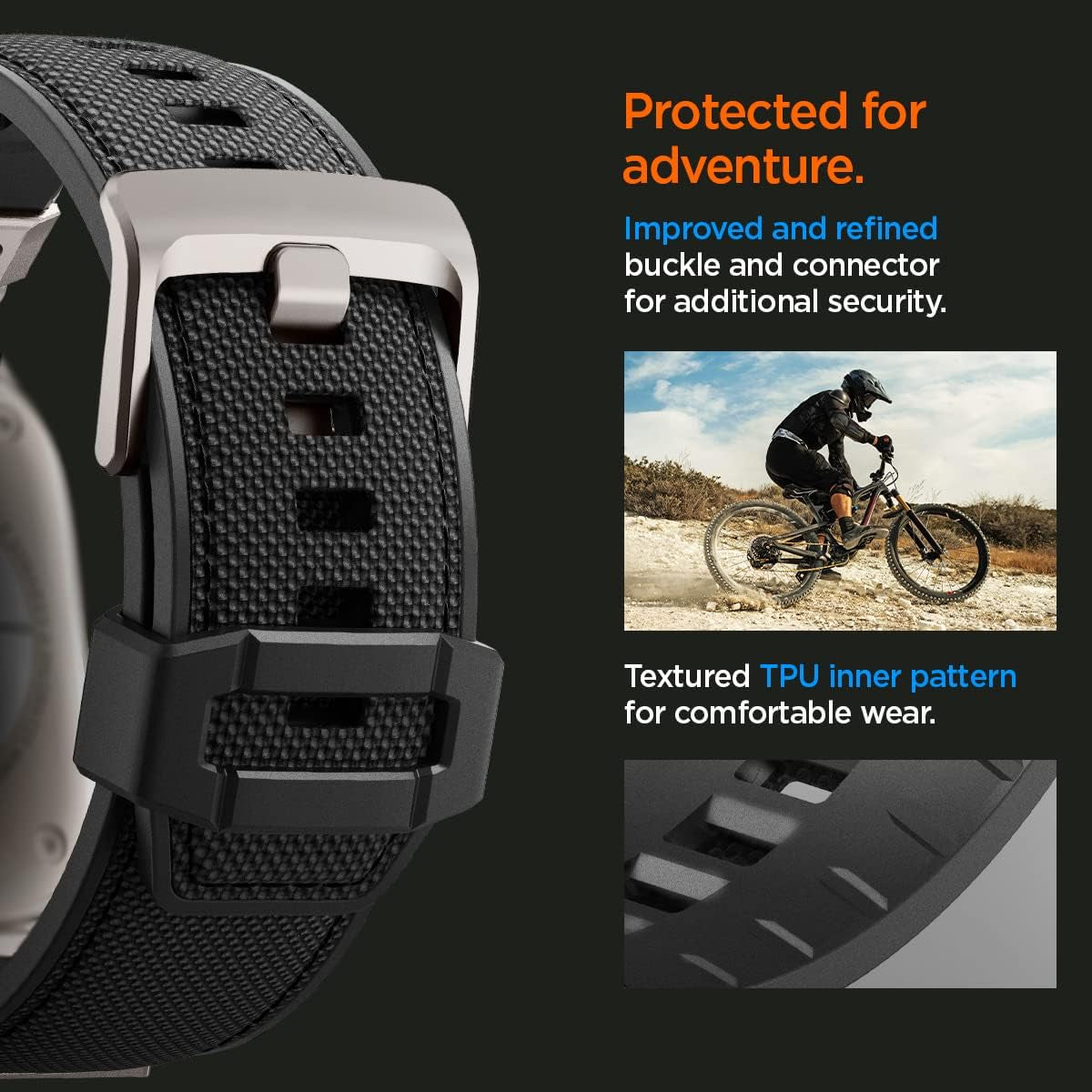 Durapro Armor Designed for Apple Watch Band for Apple Watch Ultra2/Apple Watch Ultra 49Mm, Series 9/8/SE2/7/6/SE/5/4/3/2/1 45Mm/44Mm/42Mm Durable Metal Connector Band