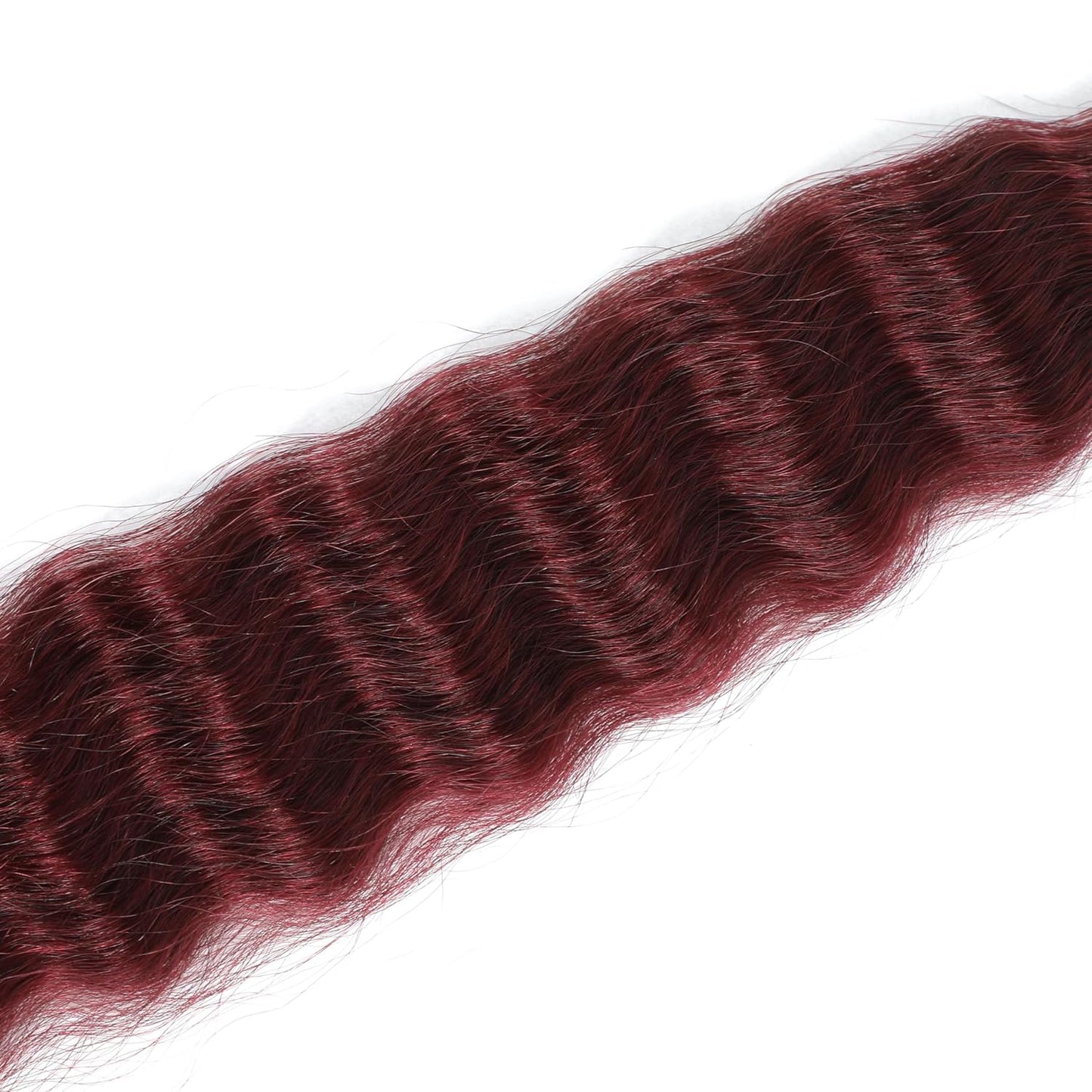 Super Wave Bulk Human Hair 100% Unprocessed Brazilian Virgin Human Hair Extensions Bundles for Braiding Hair Wet and Wave Micro Human Hair(1Pack-4Pcs, 18Inch #99J)