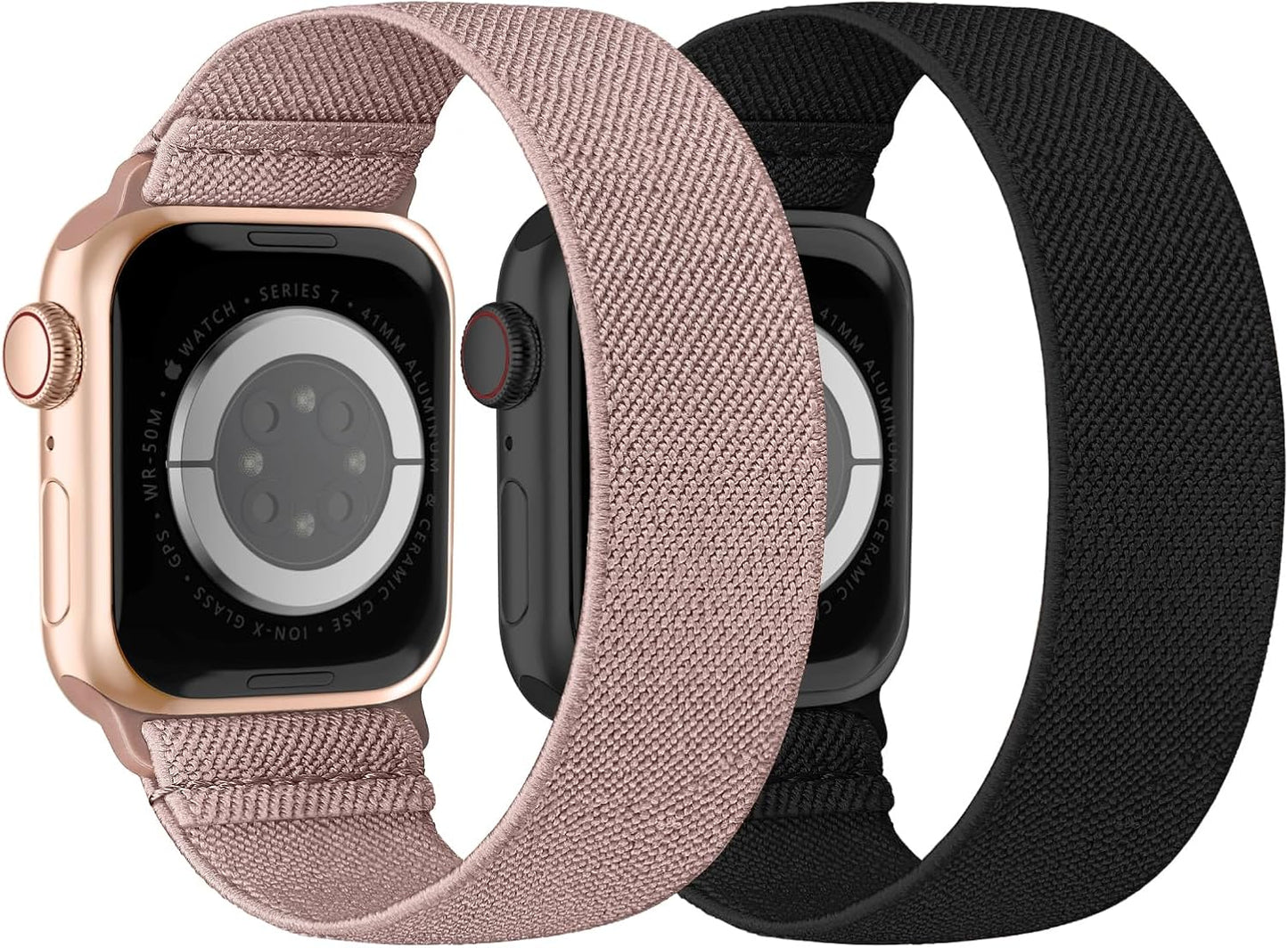 Stretchy Nylon Solo Loop Bands Compatible with Apple Watch Band 38Mm 40Mm 41Mm 42Mm 44Mm 45Mm 49Mm Iwatch Series 9 8 7 SE 6 5 4 3 2 1 Ultra 2 SE, Sport Elastic Strap Wristband for Women Men
