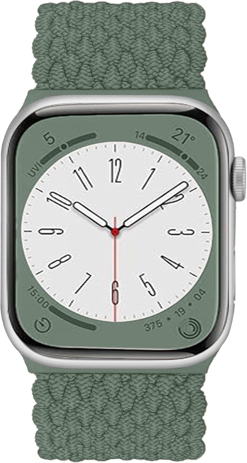 Braided Solo Loop Compatible with Apple Watch Bands 38Mm 40Mm 41Mm 42Mm 44Mm 45Mm 49Mm Women Men, Stretchy Elastic Nylon Sport Strap for Iwatch Bands Series 9/8/7/6/5/4/3/2/1/Se/Ultra