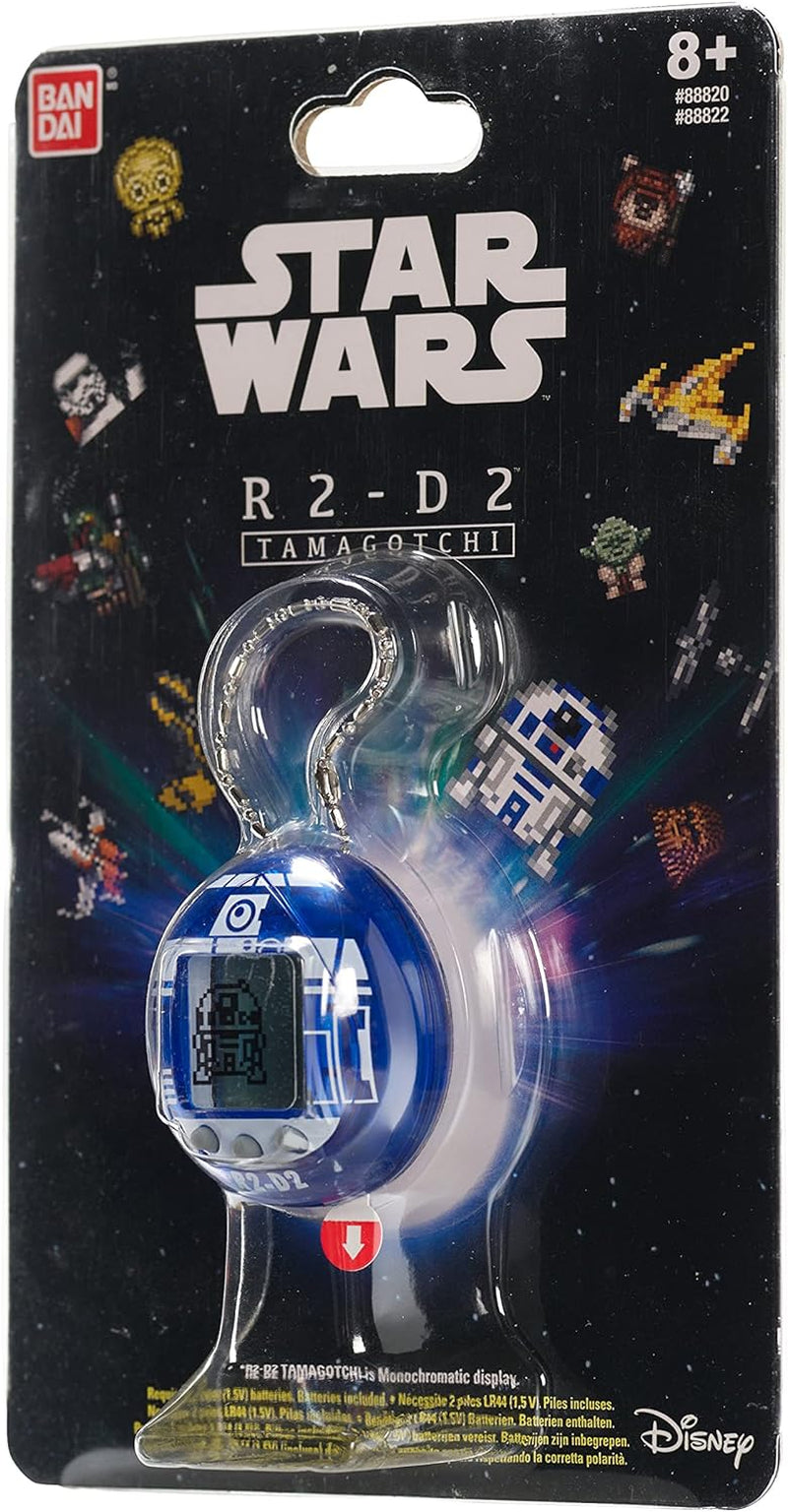 TAMAGOTCHI 88822 Star Wars R2D2 Virtual Pet Droid with Mini-Games, Animated Clips, Extra Modes and Key Chain, Multicolour BanUK