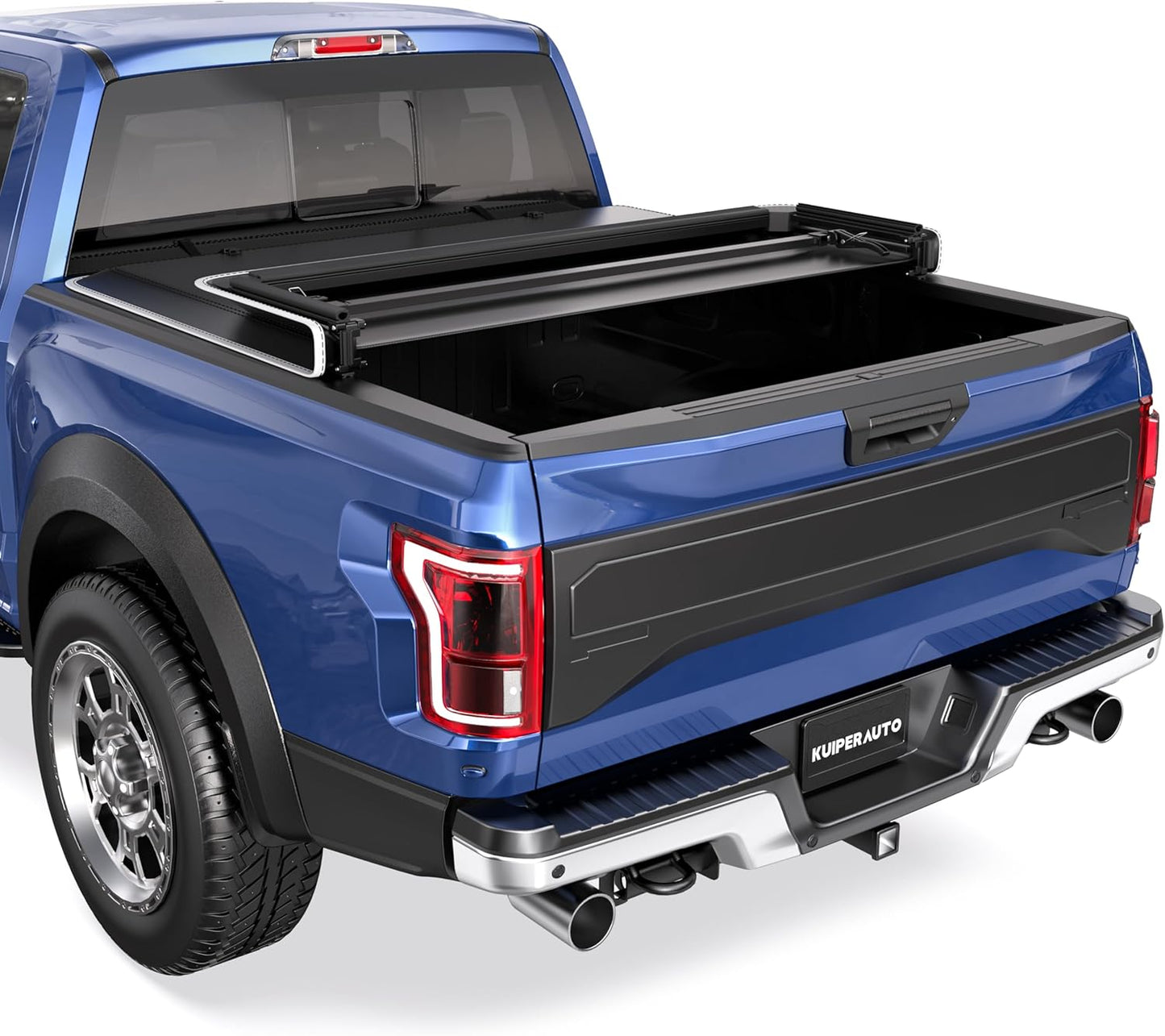 Tri 3-Flip 5.5 FT Soft Truck Bed Tonneau Cover Compatible with 2009-2014 Ford F150 F-150 Styleside (Excl Raptor Series) Truck Bed Cover
