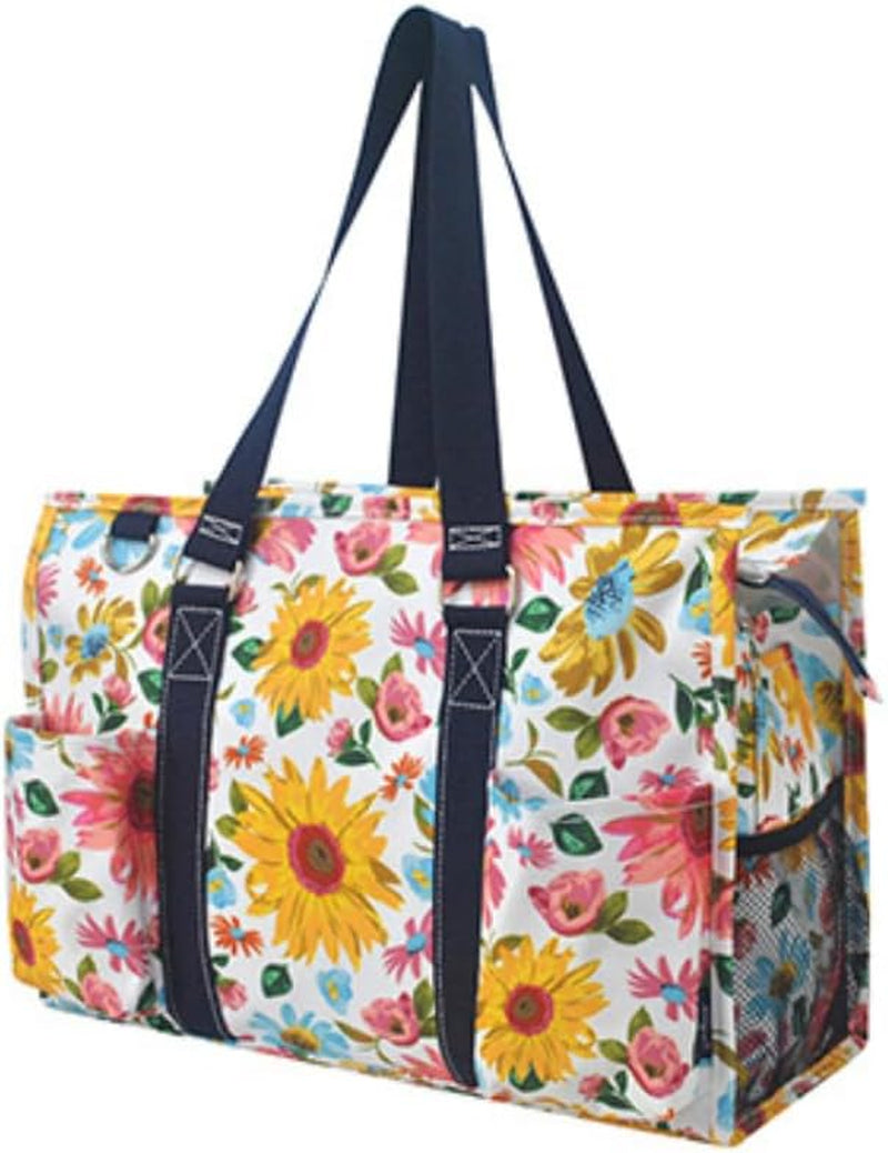 Utility Water Resistant Tote Bag, Top Zipper Closure, Perfect Gifts for Working Women, Nurses, Gym Bag