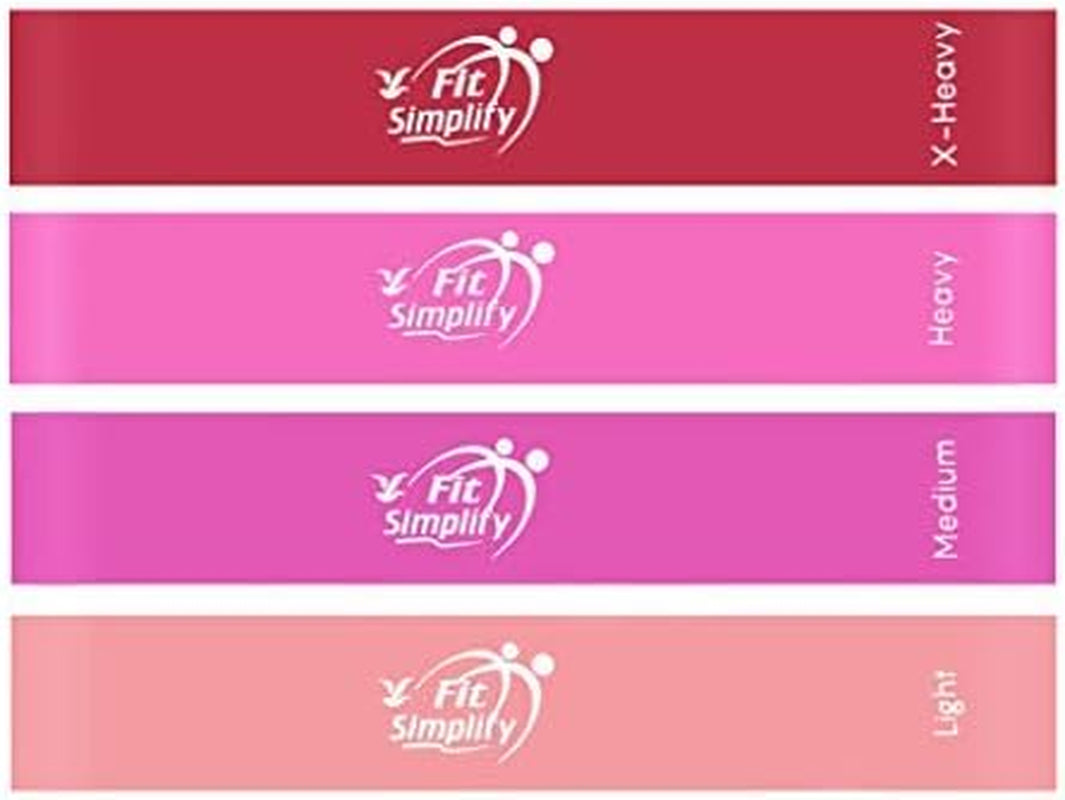 Resistance Loop Exercise Bands with Instruction Guide and Carry Bag, Set of 5