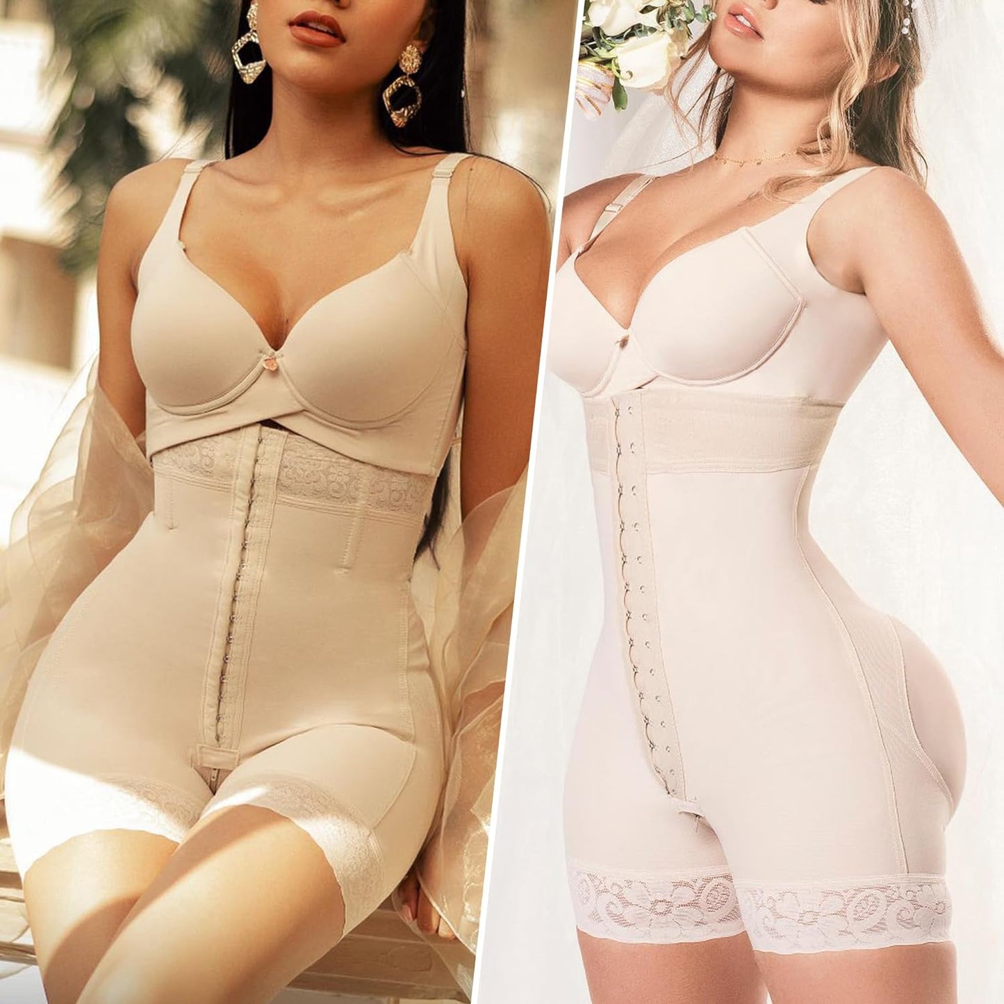 Tummy Control Shapewear for Women Fajas Colombianas Postparto Body Shaper Shorts Butt Lifter with Zipper Crotch