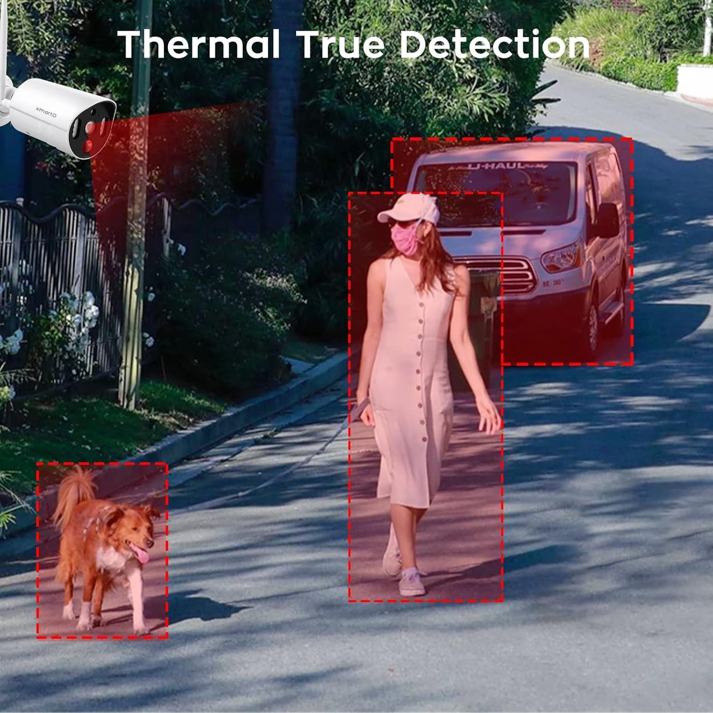 Thermal-Detect Wireless Home Security Camera System 4-Set, 2K HD Wifi Cameras,10Ch 4K Nvr,Flood Lights Color Night Vision,2-Way Audio, 1-Tap Siren & 1TB HDD (24/7 Surveillance,Wps2K84-1Tb) TRUCK DRIVER