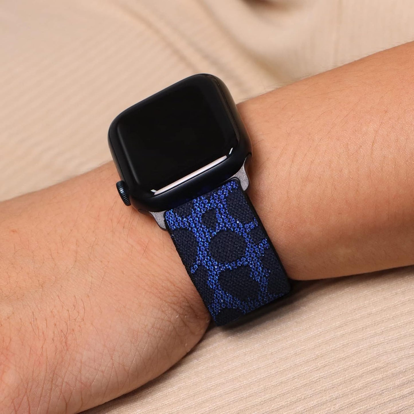 Stretchy Nylon Solo Loop Band Compatible with Apple Watch Band 49/45/44/42Mm 38/40/41Mm, Adjustable Braided Sport Elastic Wristbands Women Men Strap for Iwatch Series Ultra SE 8/7/6/5/4/3/2/1
