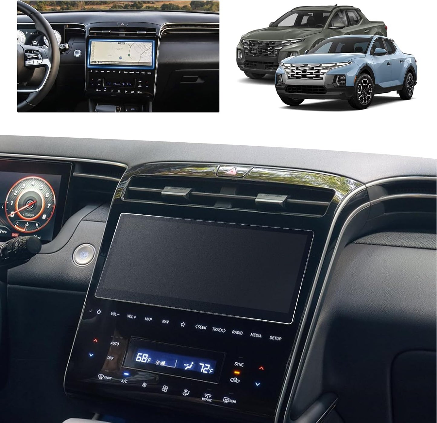 2024 F150 Lightning Screen Protector for 2022-2024 Ford F-150 Lightning Platinum/Lariat/Flash SYNC 4A 15.5In Electric Truck Accessories Tempered Glass Protective Film TRUCK DRIVER