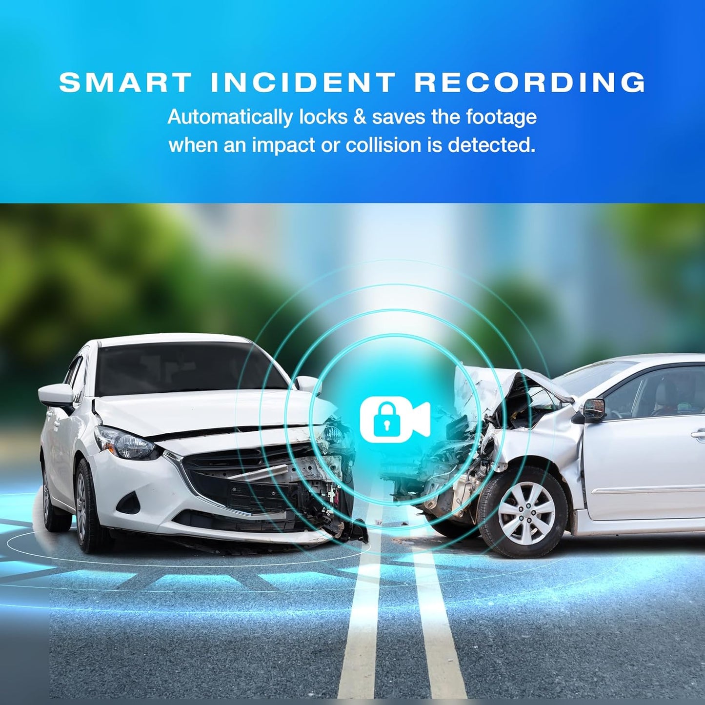 Type S T400 Ai-Powered Driver Assistance 4K Dash Cam with ADAS, Collision Warnings, Lane and Pedestrian Detection, Vehicle Departure Reminders, Front Rear Smart Incident Video Surveillance, SD Card