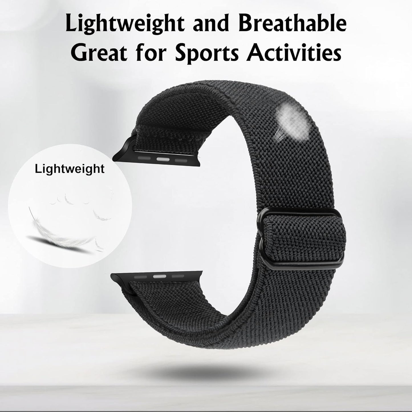 Stretchy Watch Band Compatible for Apple Watch Band 45Mm 44Mm 42Mm Comfortable Adjustable Sport Band for Iwatch Series 7 6 5 4 SE 3 2 1 Women Men