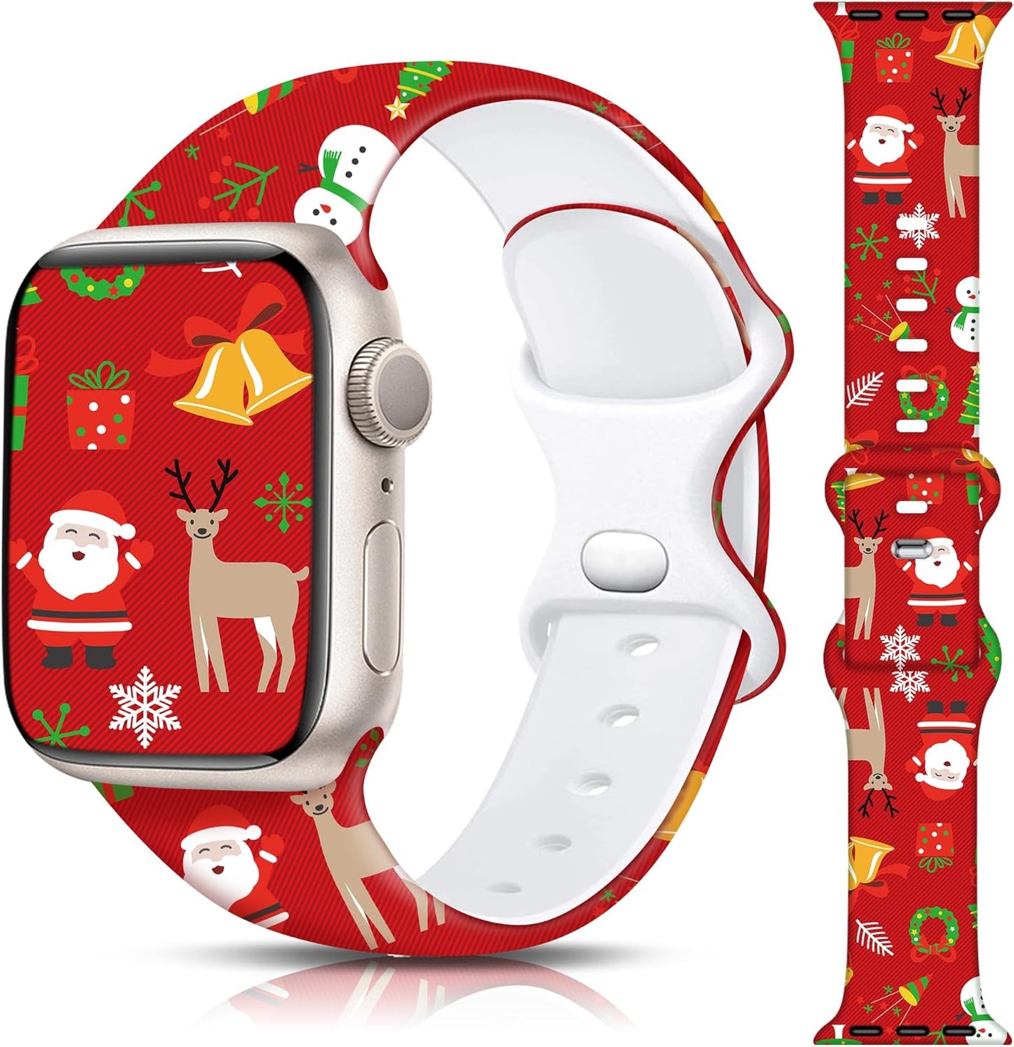 Easter Apple Watch Bands for Women Men 41Mm 42Mm 44Mm 45Mm 46Mm 49Mm 38Mm 40Mm,Soft Silicone Holiday Strap Easter Apple Watch Band for Apple Watch Series 10 9 SE 8 7 6 5 4 3 2 1 Ultra 2 1-Easter Rabbits & Eggs
