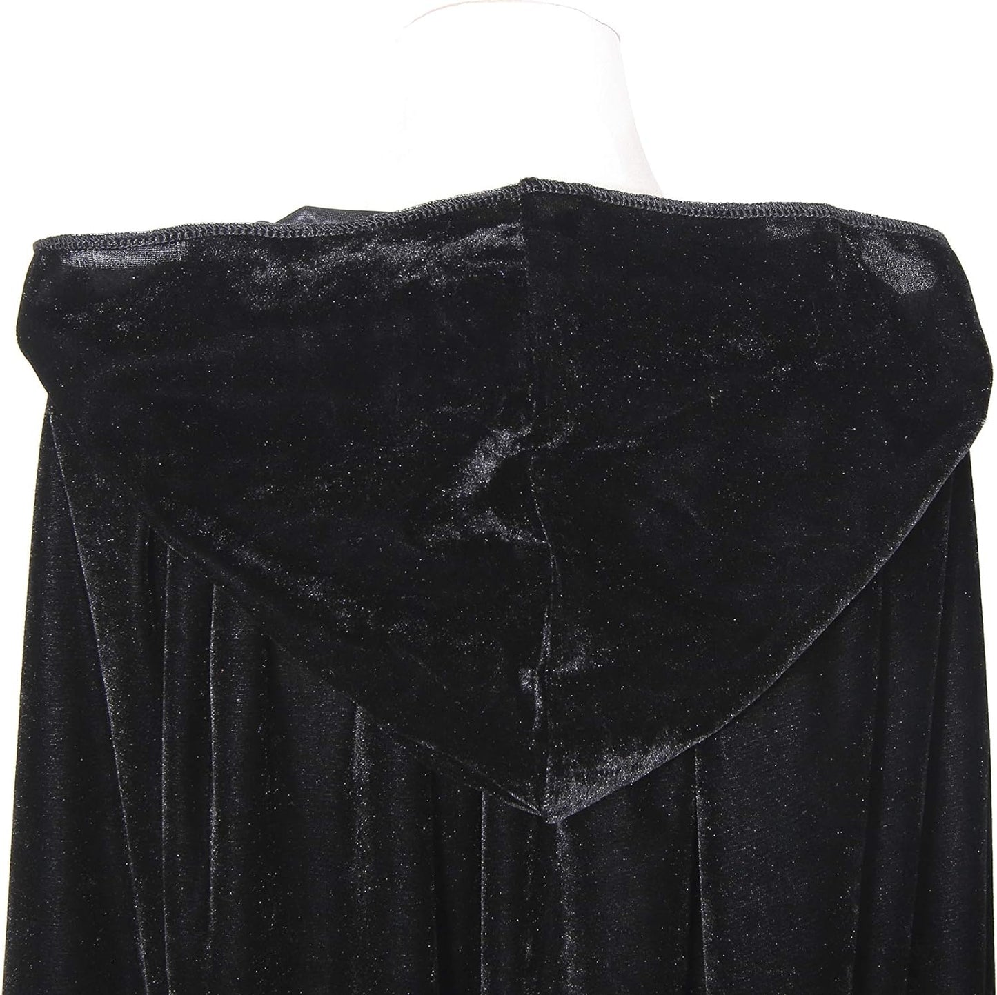 Long Hooded Cloak Velvet Cape Witch Costume Halloween Costumes for Women Men