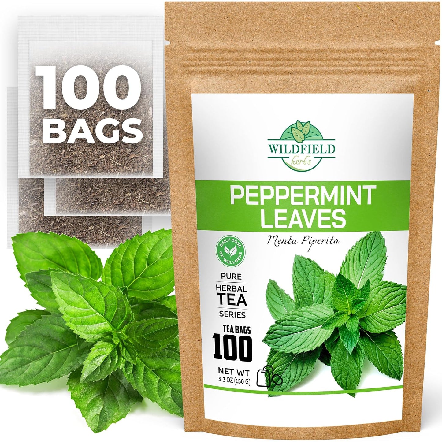 100 Bags Ginger Tea Bags Ginger Root Tea Dry Dried Herb (Zingiber Officinale) - 100 Count 1.5G Tea Bags Ginger Raíz De Jengibre TLBH