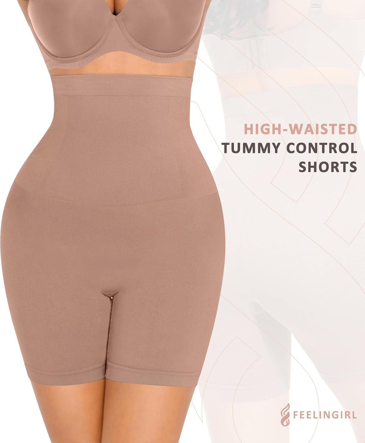 Tummy Control Shapewear Shorts Body Shaper for Women High-Waisted Thigh Slimming